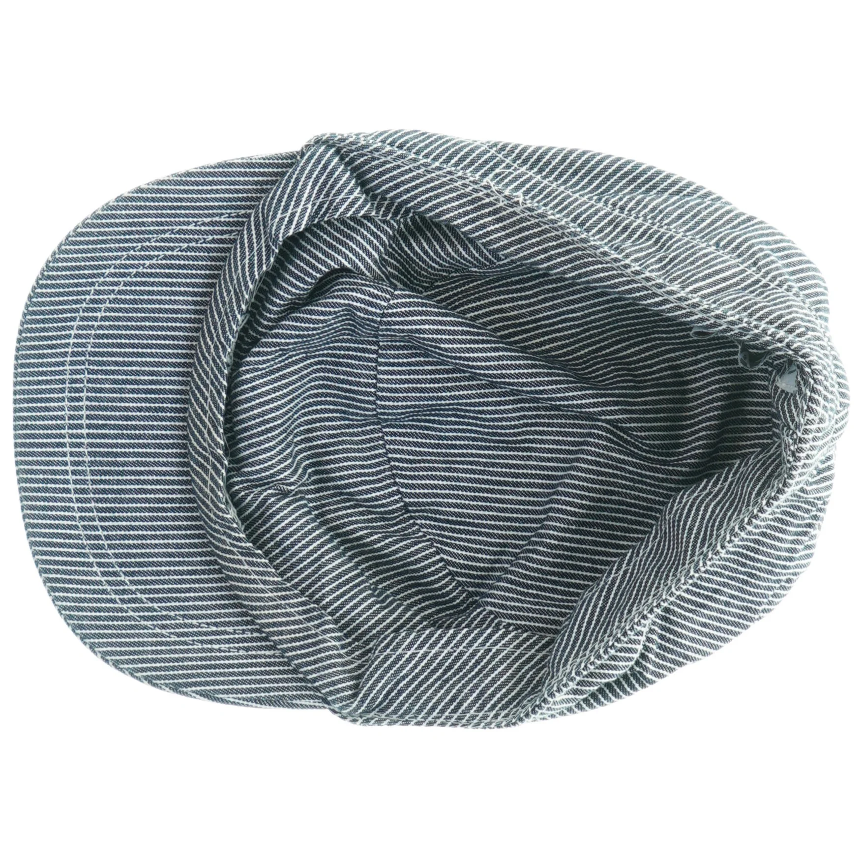 Blå og hvid stribet flatcap fra Wheat (str. 54)