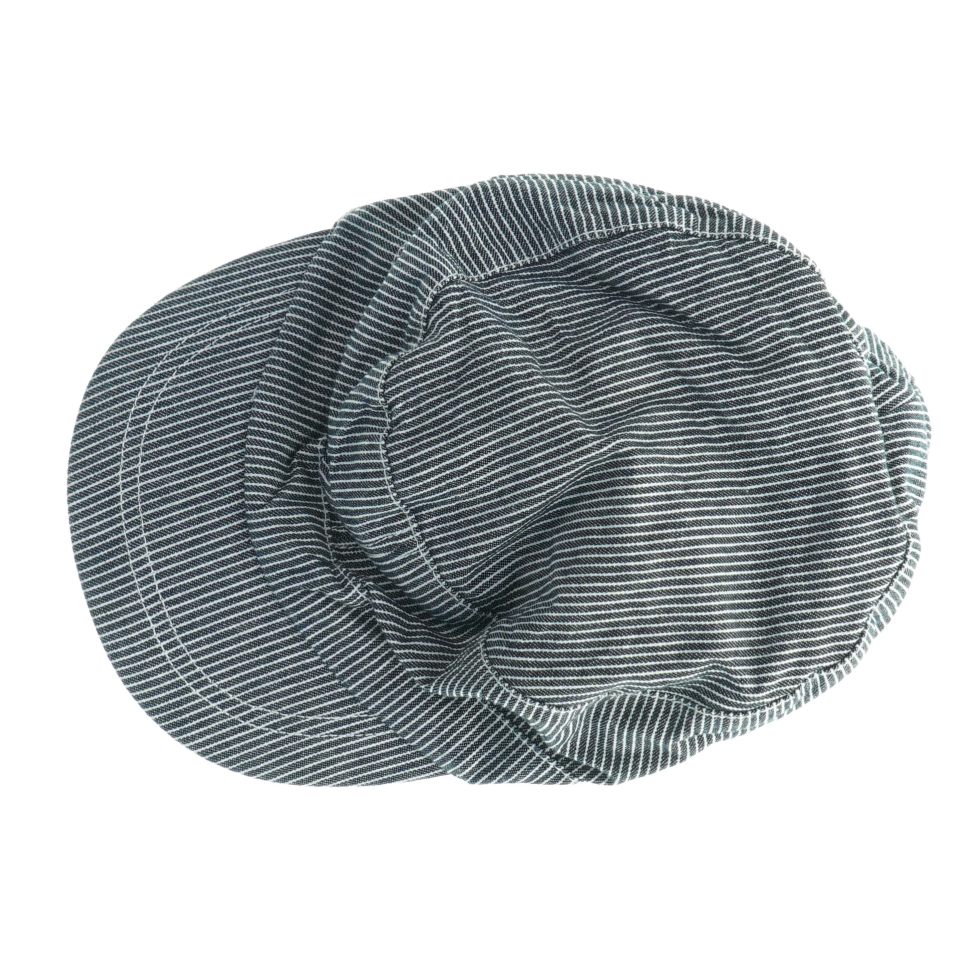 Blå og hvid stribet flatcap fra Wheat (str. 54)