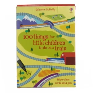 '100 things for little children to do on a train' fra Usborne Activity (str. 16 x 11,5 cm)