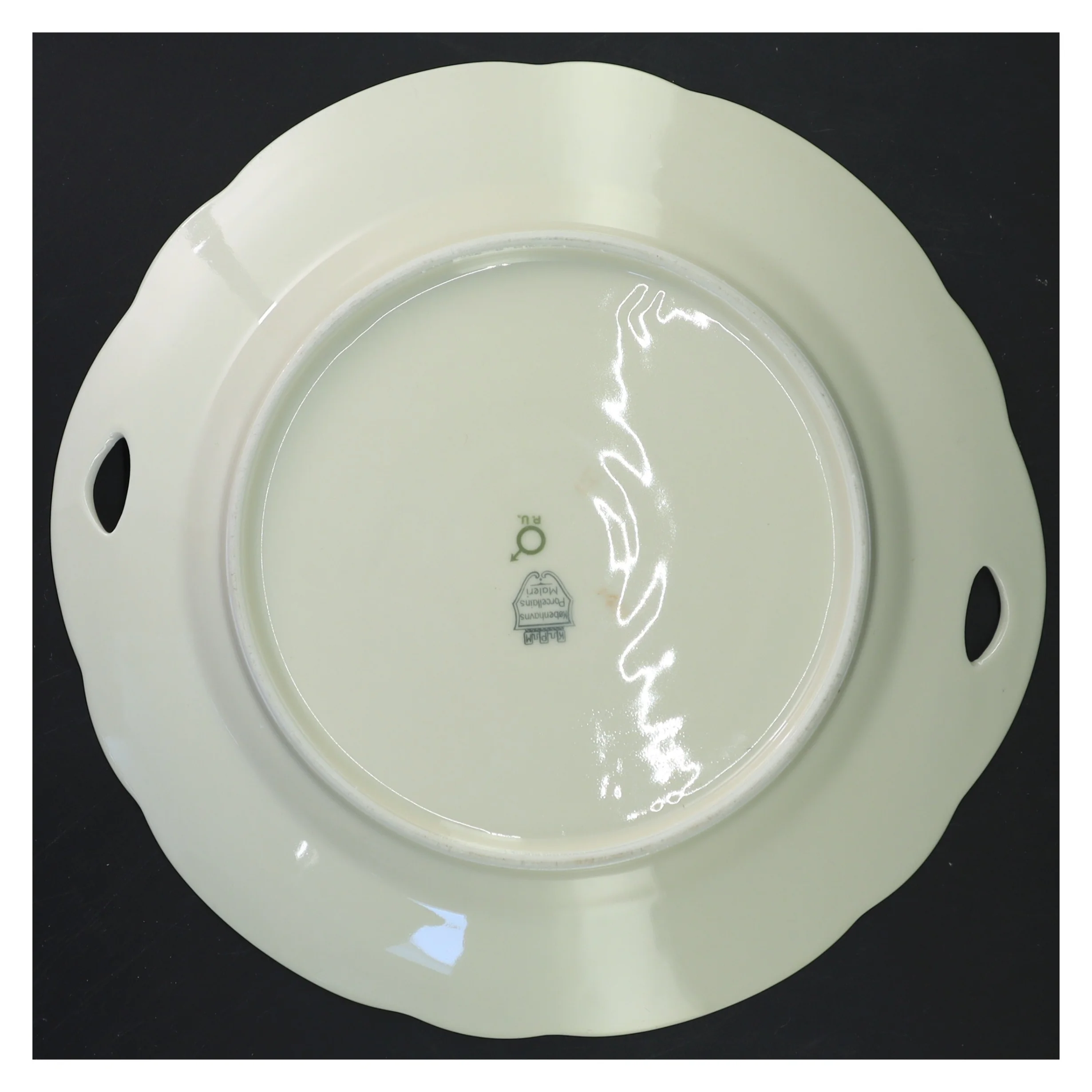 Porcelænsfad med blomster fra Rothesmann Reichenau Bavaria (str. Ø 25 cm)