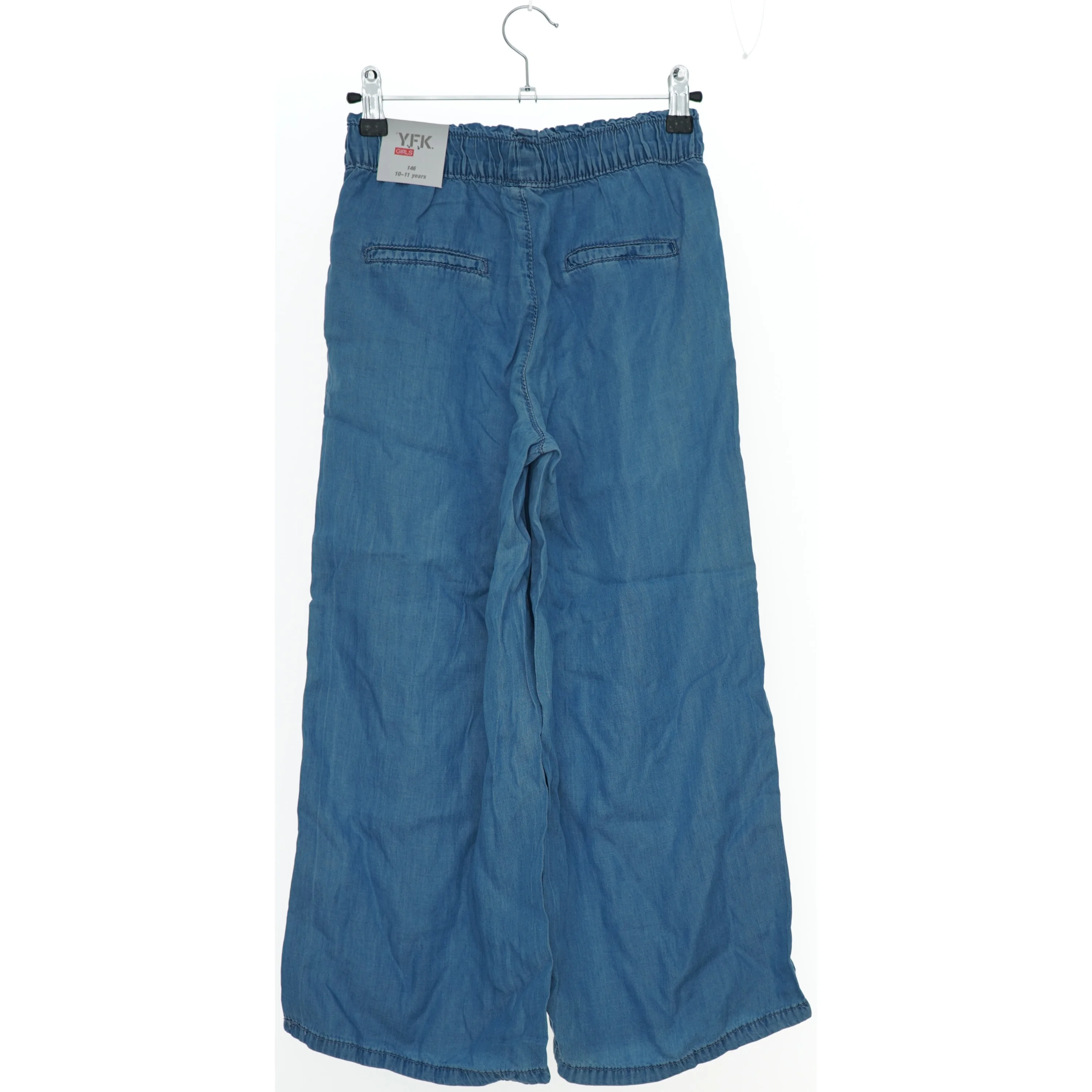 Blå bukser med elastisk talje fra YFK (str. 146)