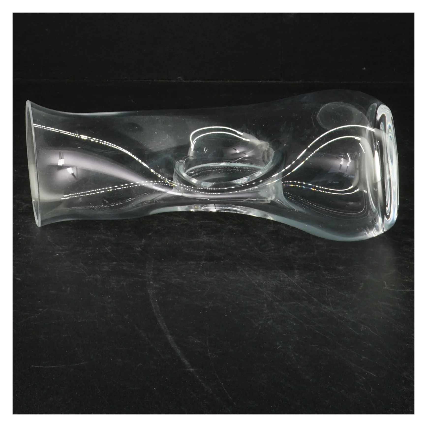 Moderne klar glasvase (str. 20 cm)