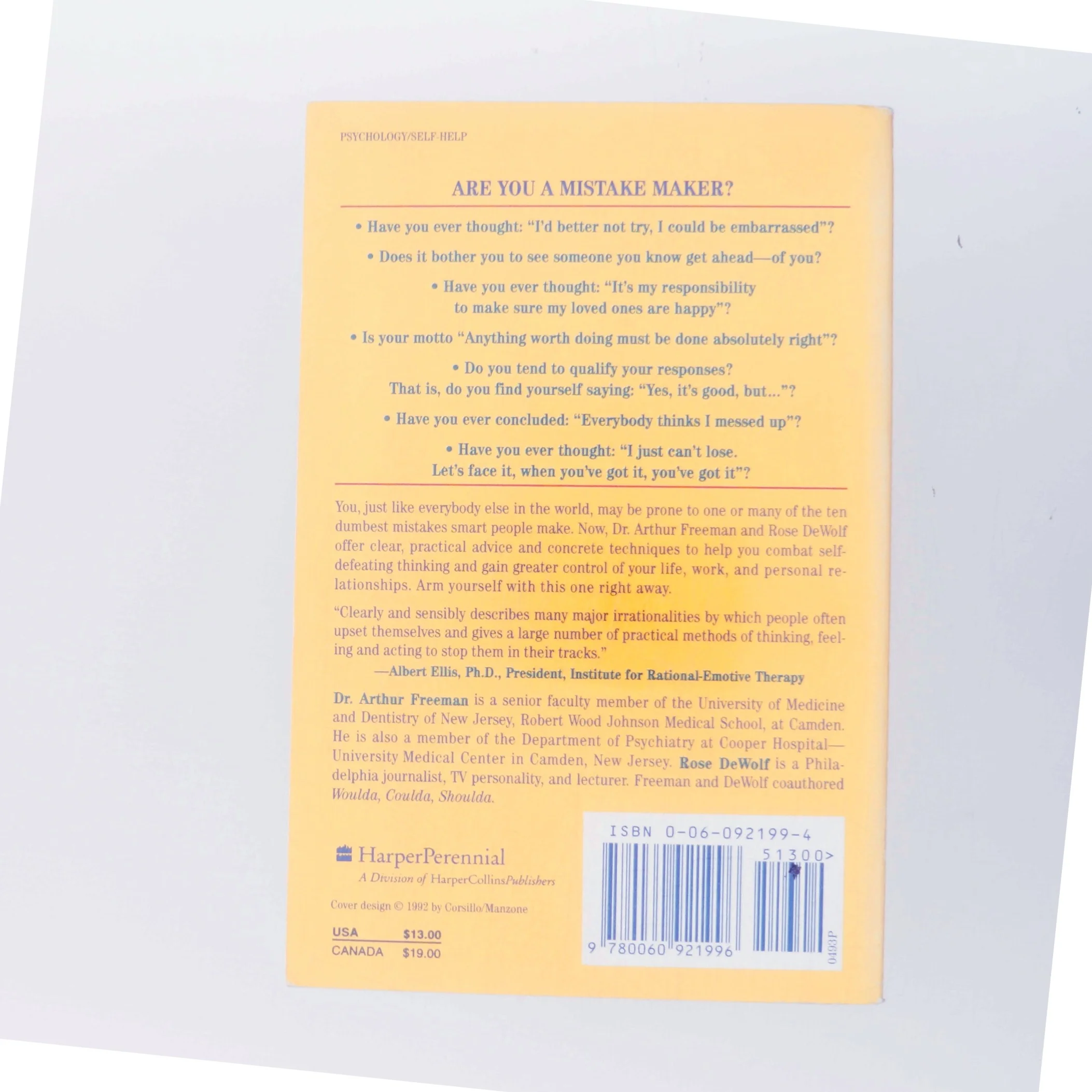 10 Dumbest Mistakes Smart People Make and How To Avoid Them af Arthur Freeman (Bog)