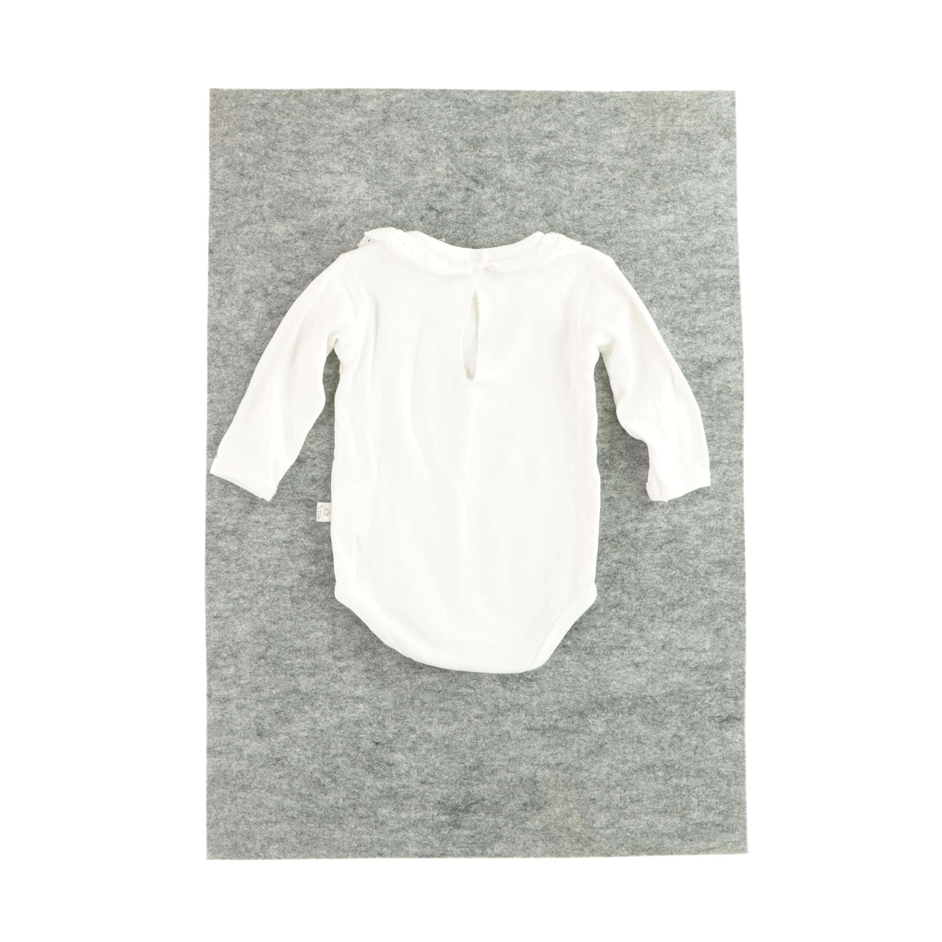 Langærmet bodystocking med krave (Str. 62)