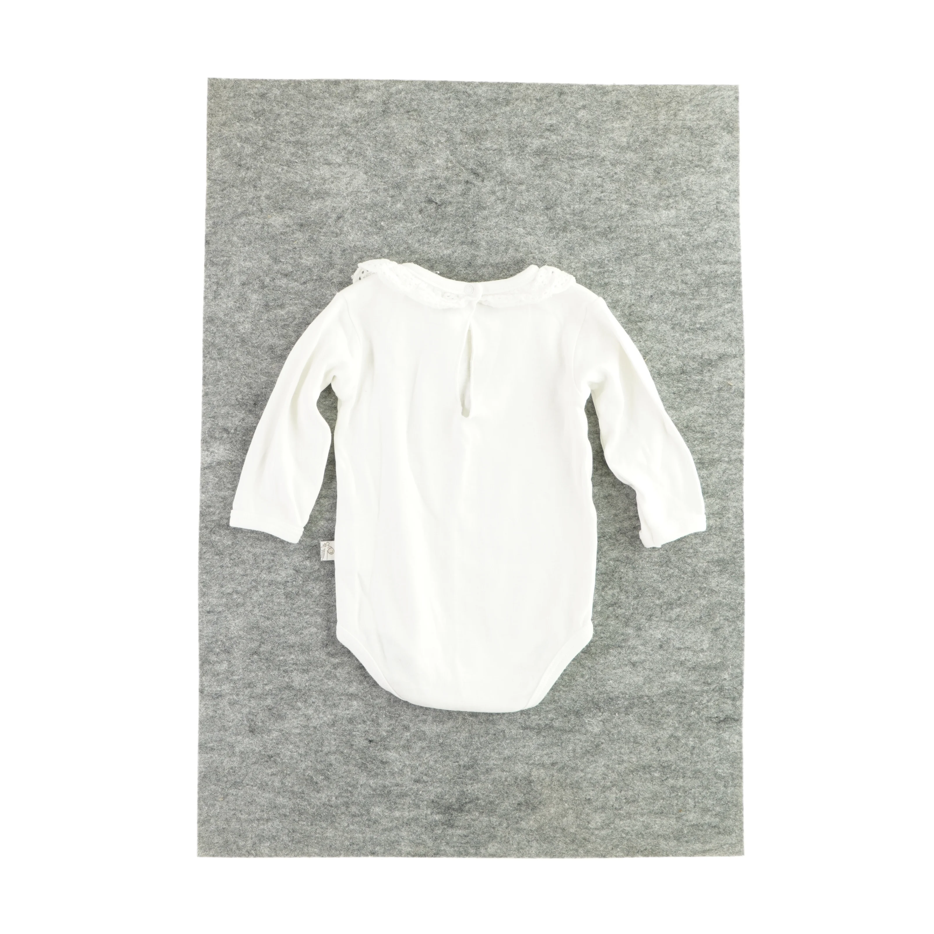 Langærmet bodystocking med krave (Str. 62)