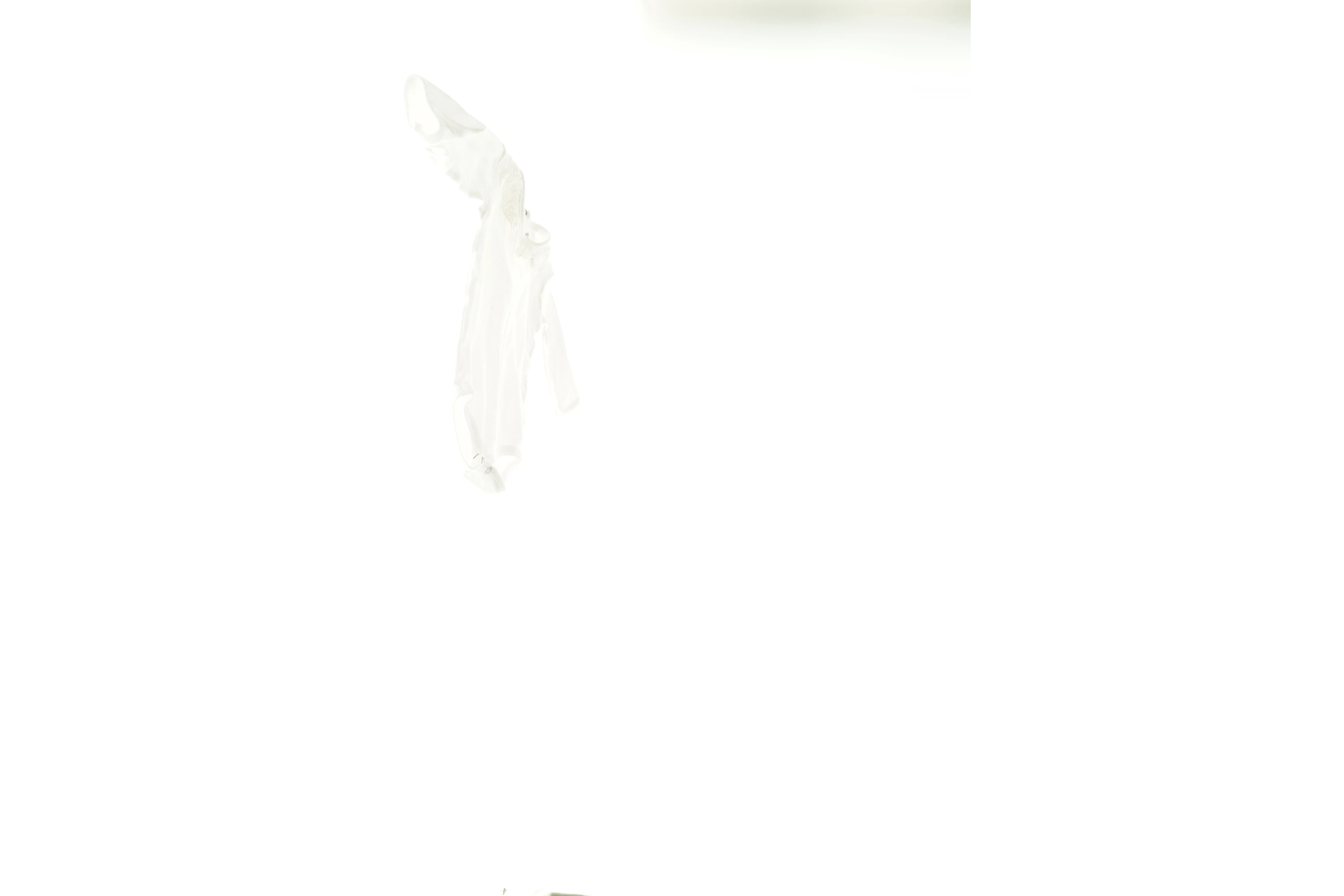 Langærmet bodystocking med krave (Str. 62)