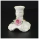 Porcelænslysestage med blomstermotiv (str. 8 x 7 cm)