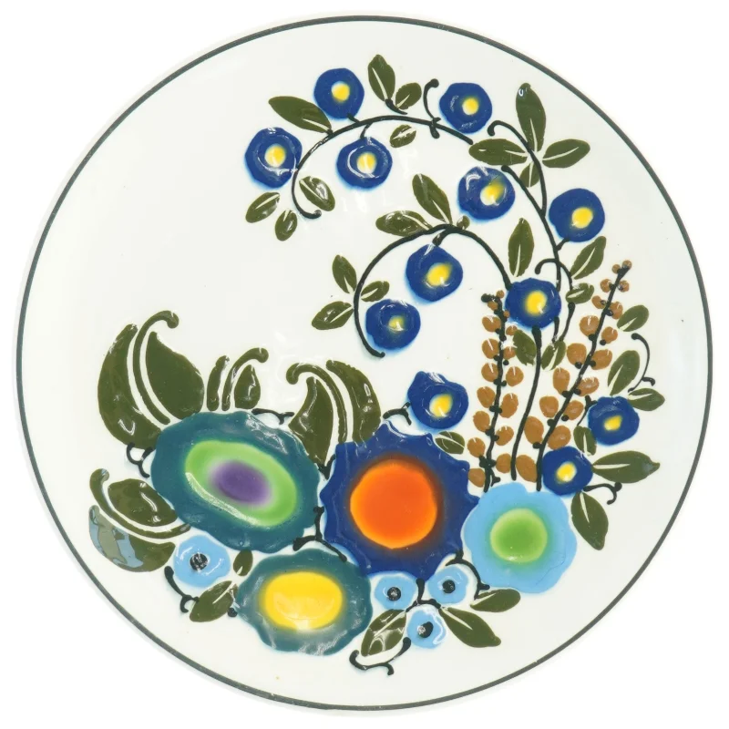 Keramikplatte med blomstermotiv (str. 23 cm)