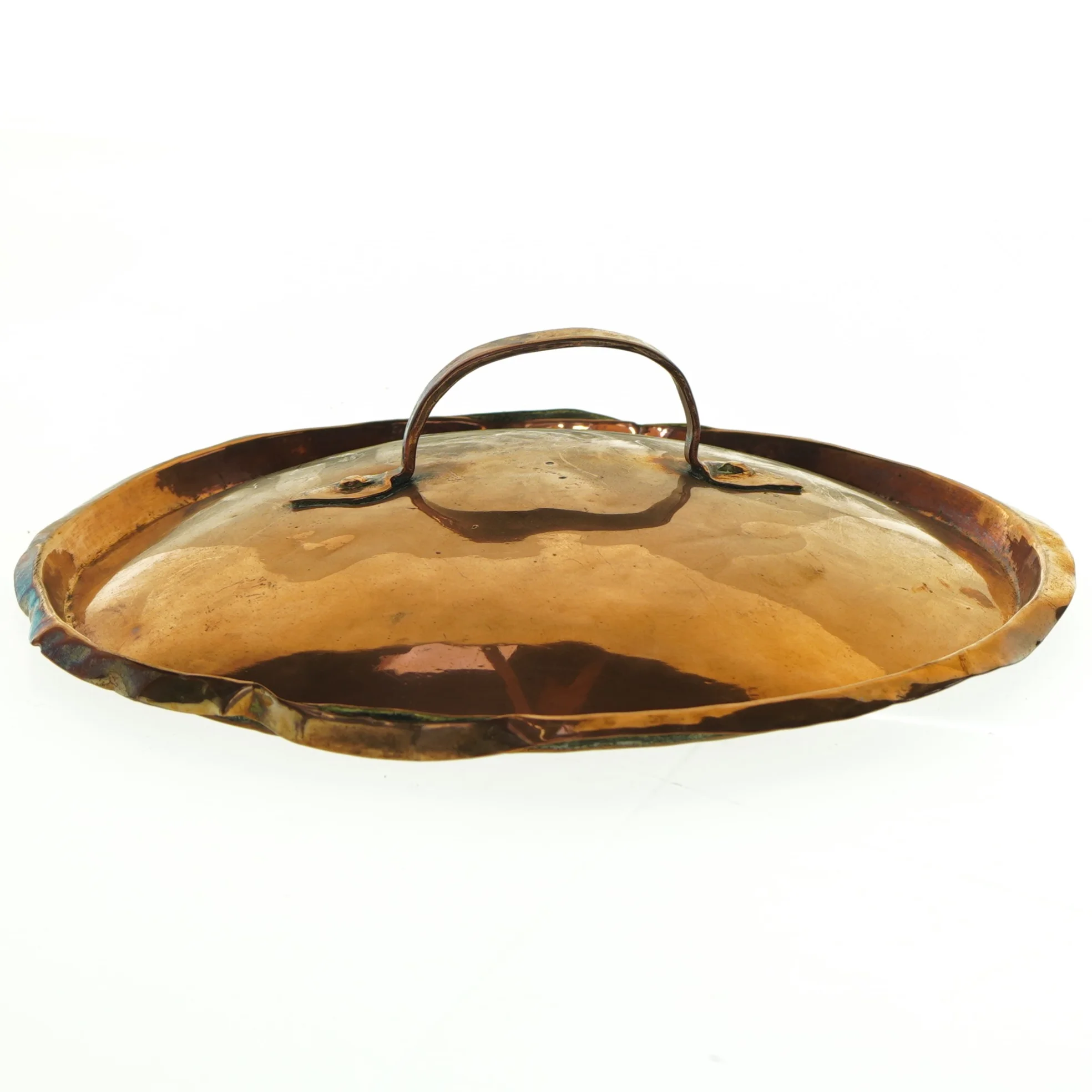 Antikt kobberlåg (str. 24 cm)