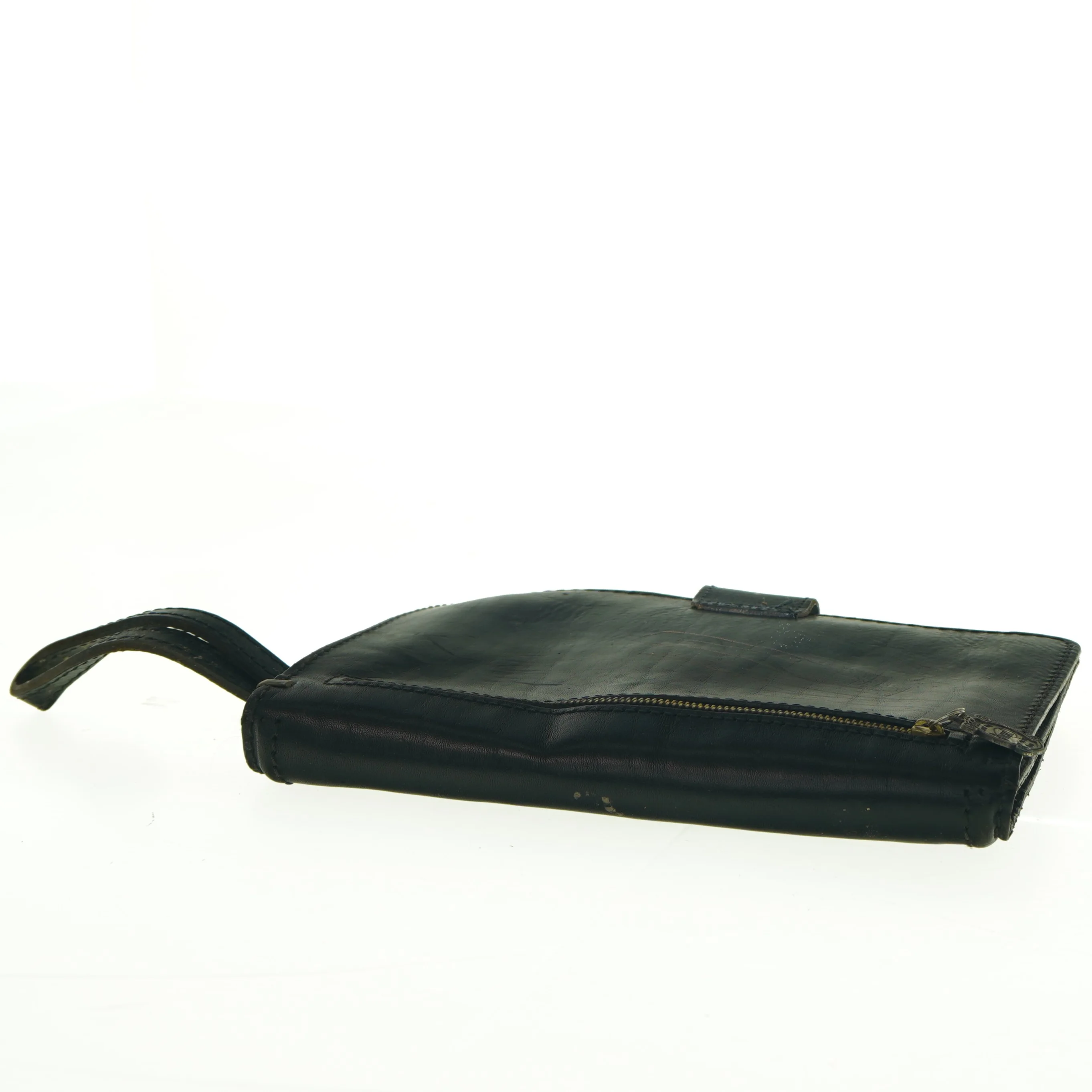 Sort læderpung/taske fra Diesel (str. 24 x 16 cm)