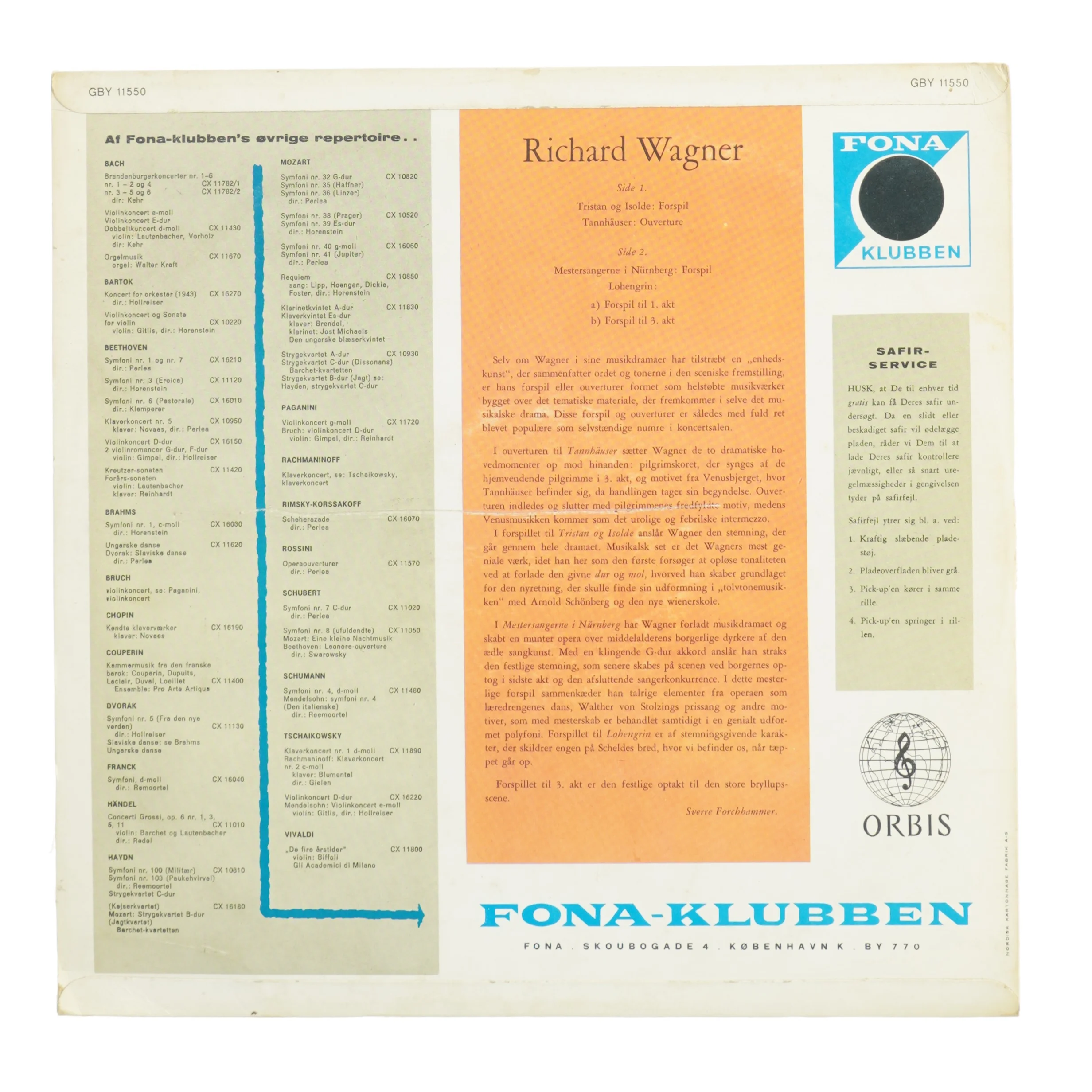 Musik af Richard Wagner udvalgt af Fona (LP)