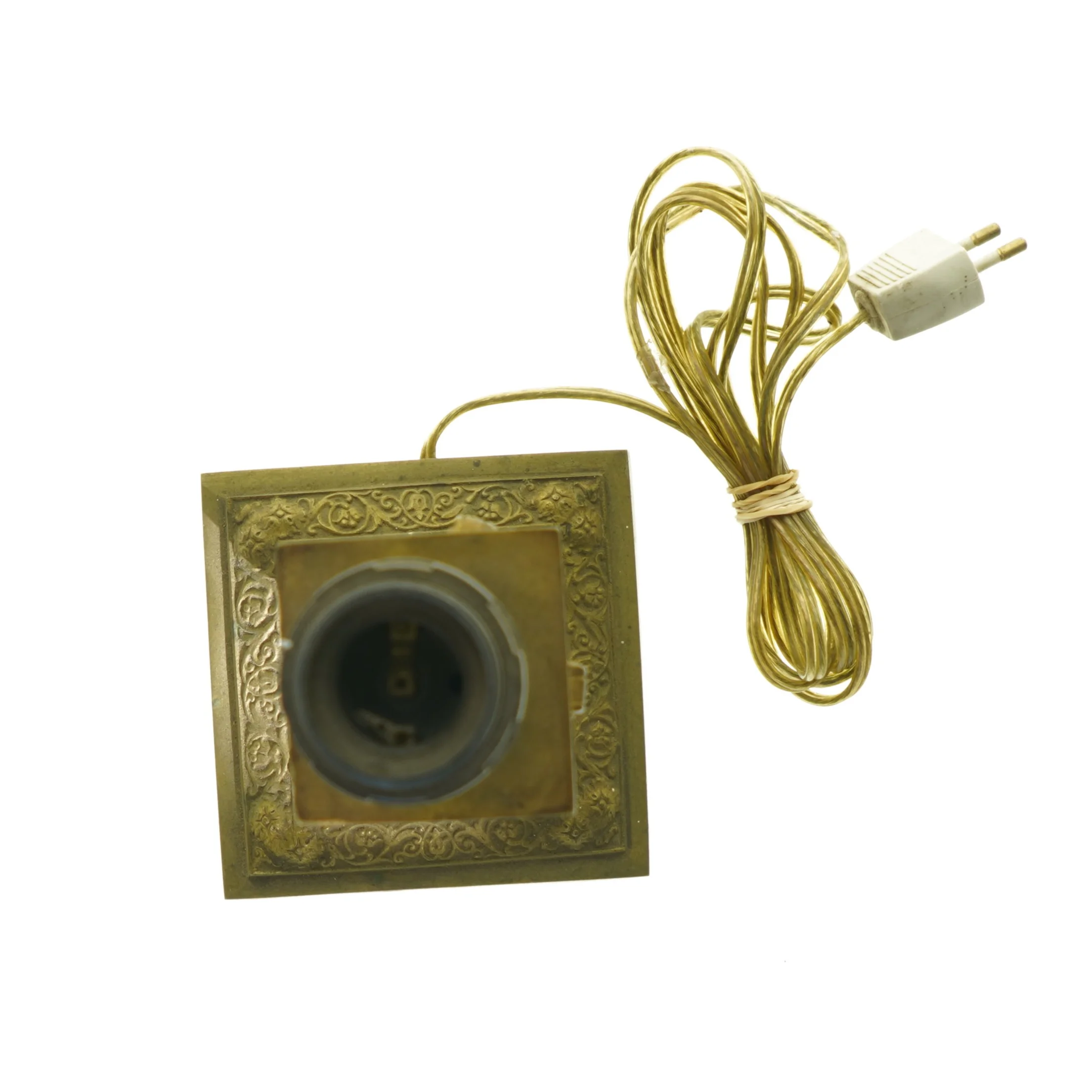 Guldbelagt bordlampefod  (str. 44 cm)