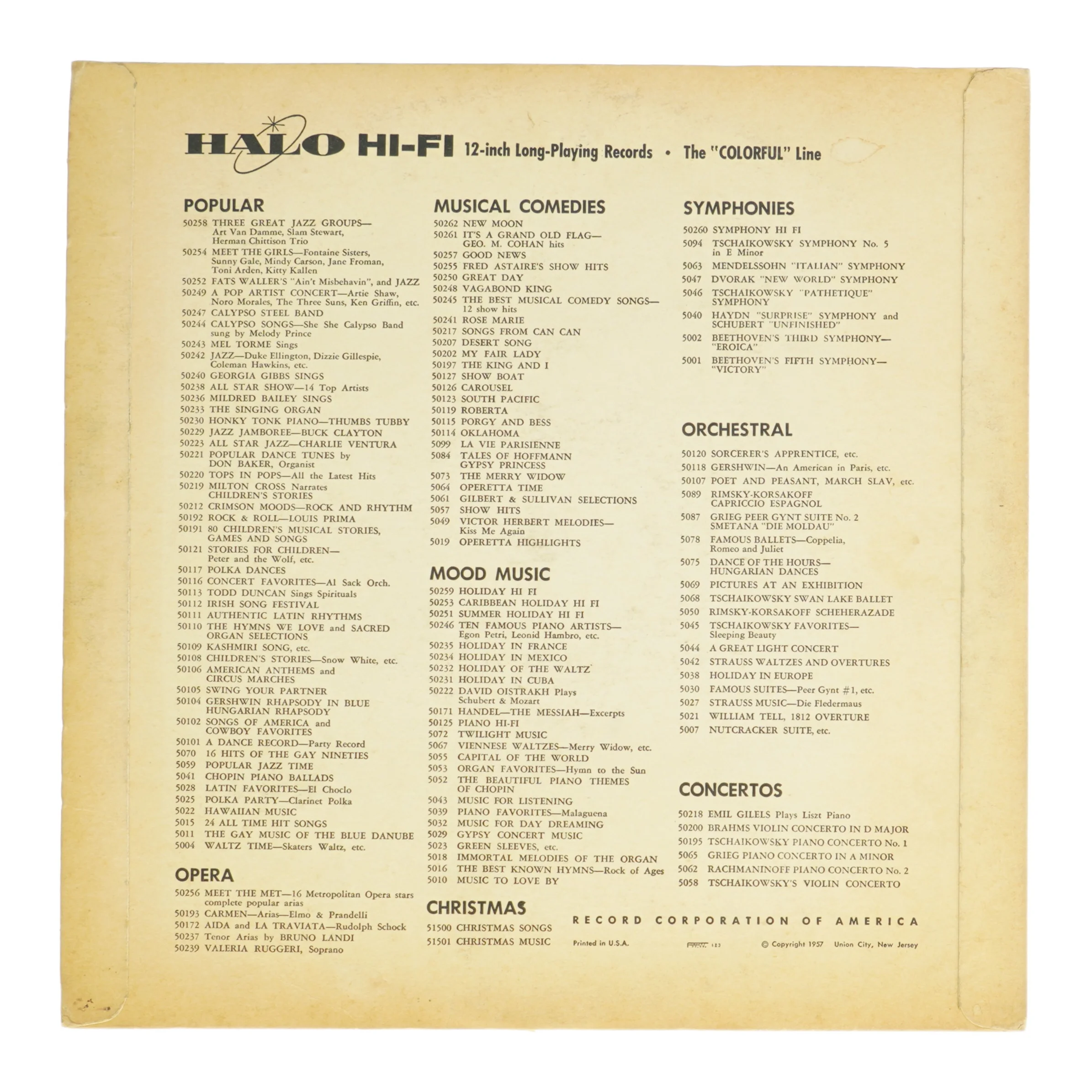 Ten Famous Piano Artists Vinyl LP