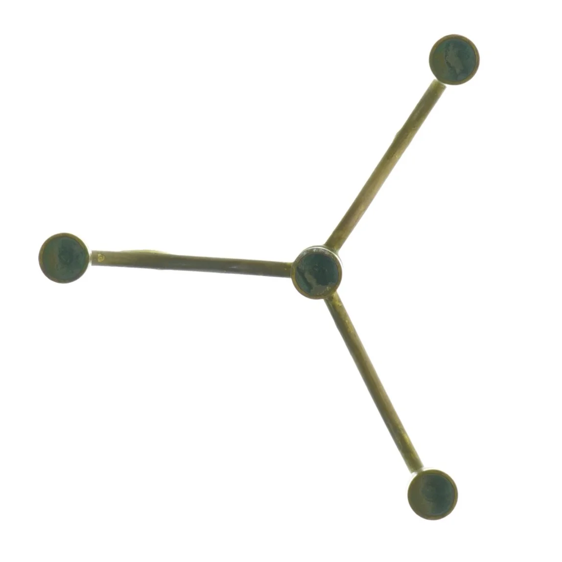 Vintage messing lysestage (str. 13 x 4,5 cm)