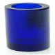 Lysestage i blåt glas (str. 6 cm)