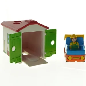 Playmobil 1-2-3 skraldebil-puttekasse, sæt 70184 (str. 16 x 10 cm)