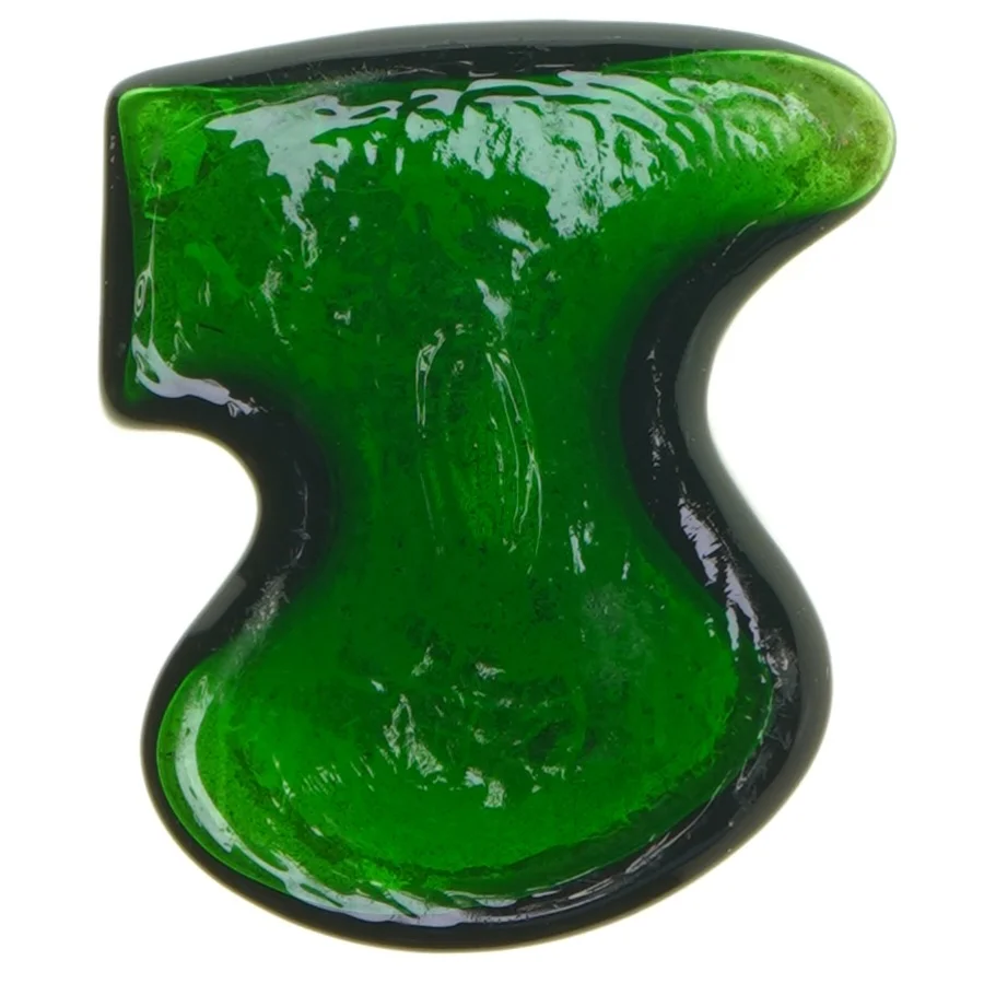 Grøn glasflaske (str. 15 cm)Gammel grøn flaske til din snaps.Snapseflaske fra Holmegaard.