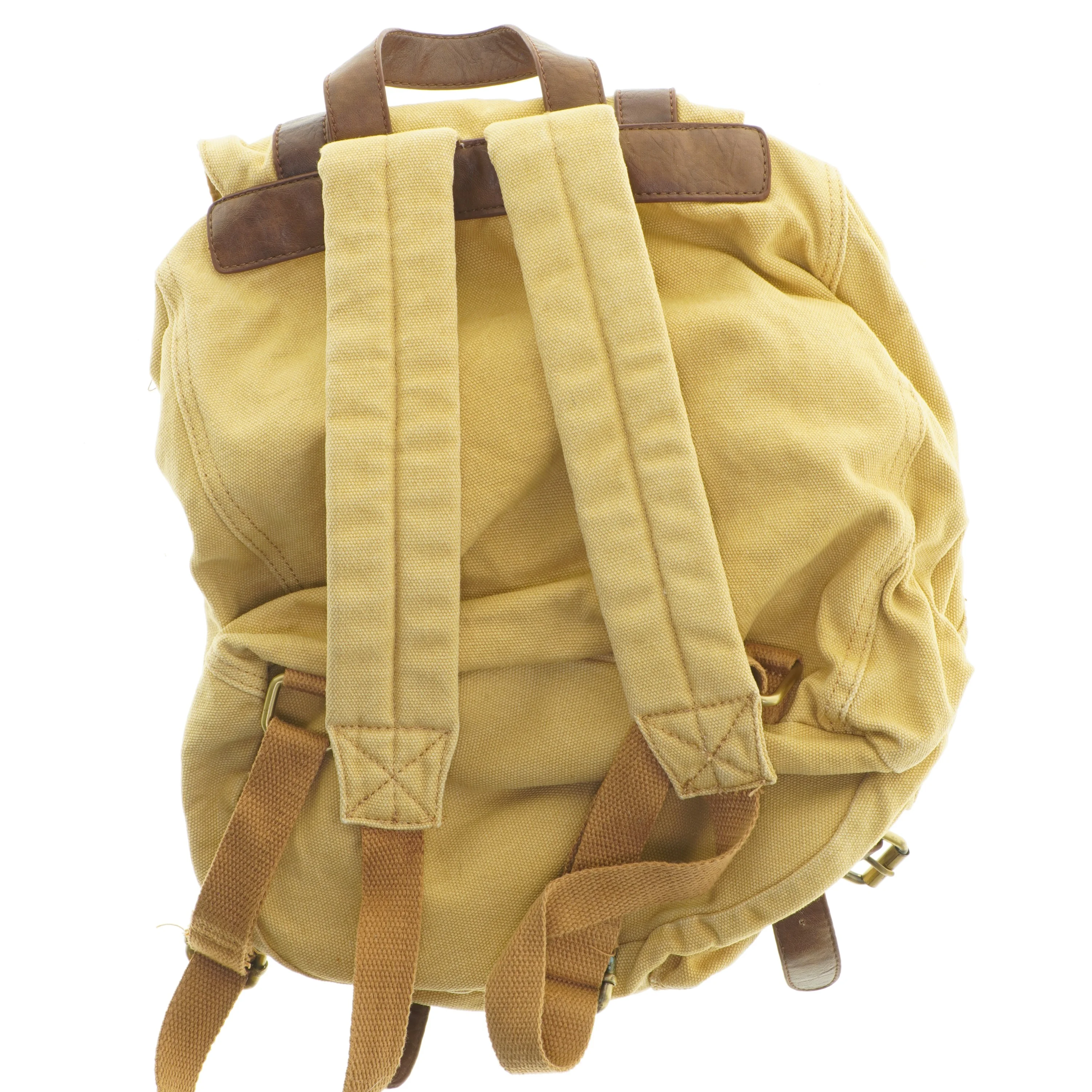 Retro rygsæk med læderstropper fra Asos (str. 43x35 cm)