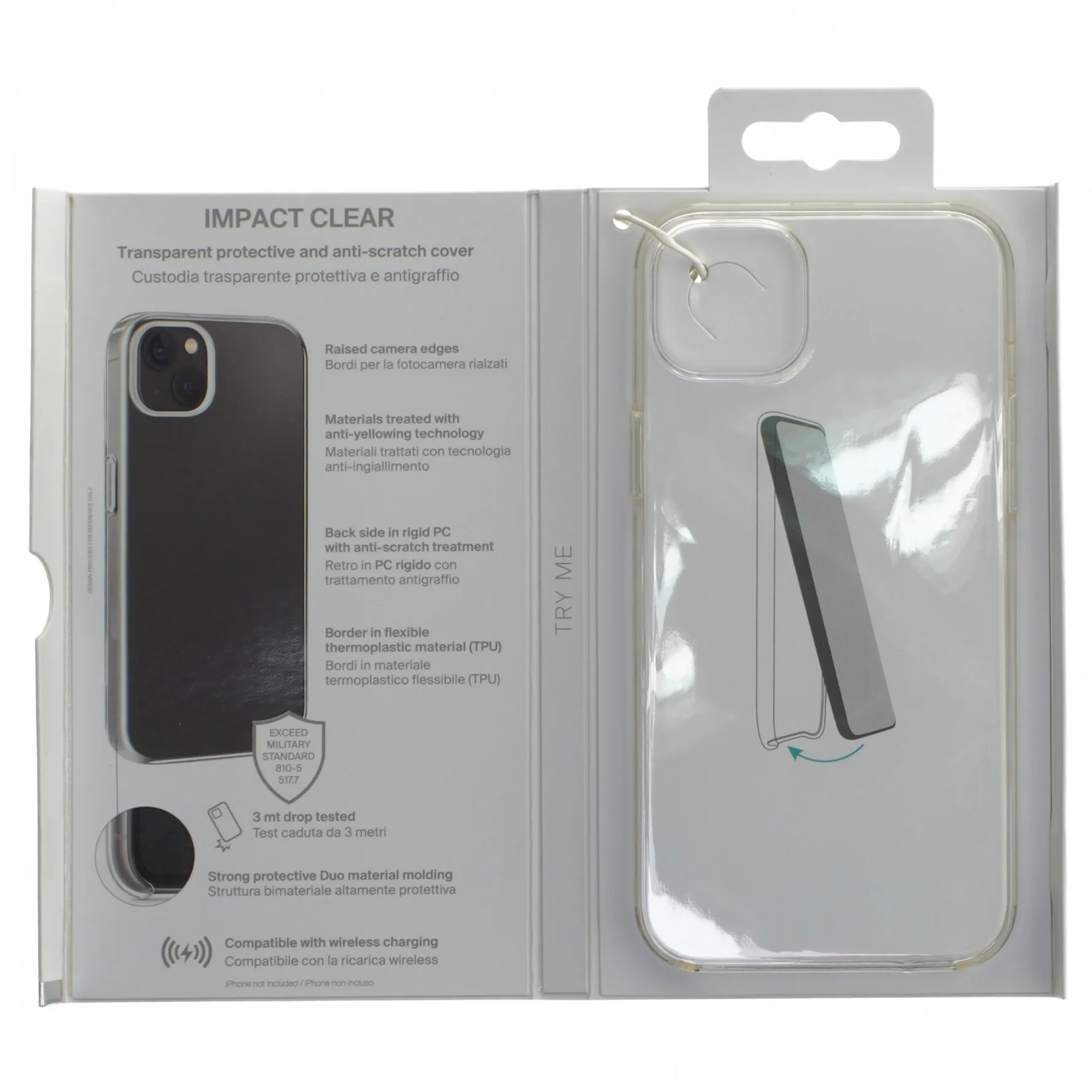 iPhone 14 Plus gennemsigtigt cover fra Puro (str. Iphone 14 plus)