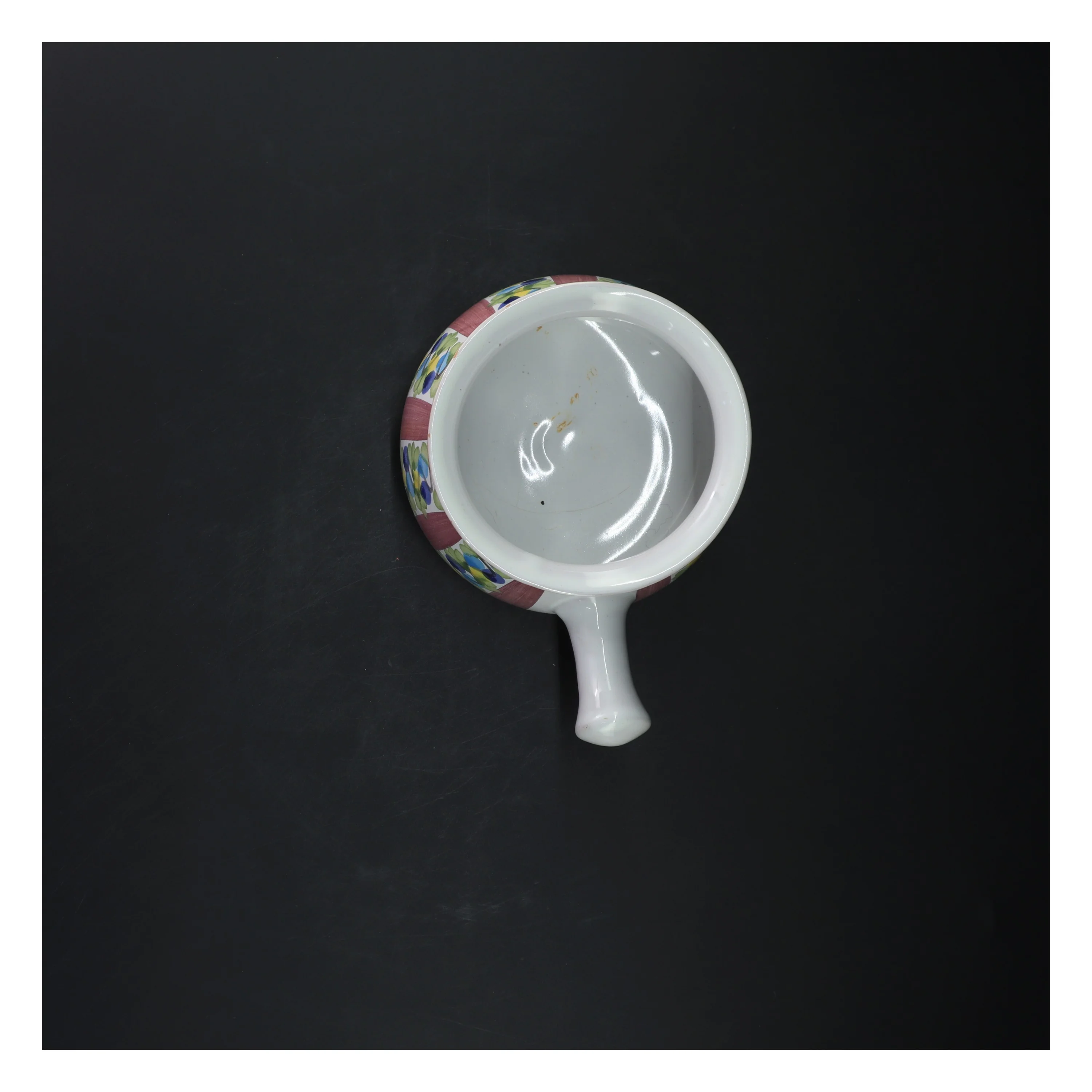 Håndmalet keramisk gryde (str. Ø 13 cm)