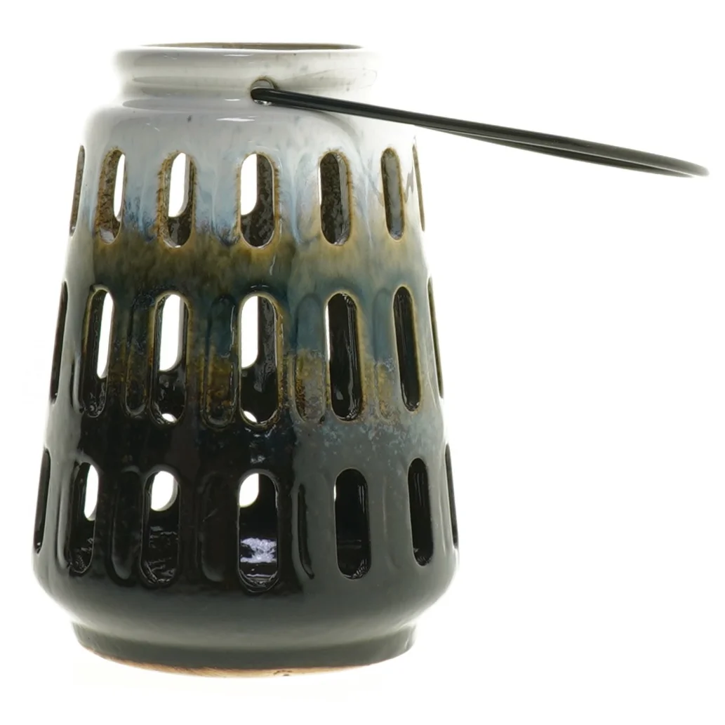 Keramisk lysestage (str. 13,5 cm)