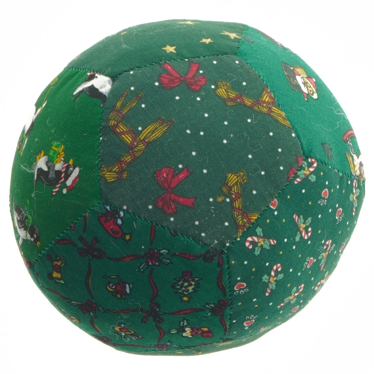 Juledekoreret bold (str. Ø 16,5 cm)