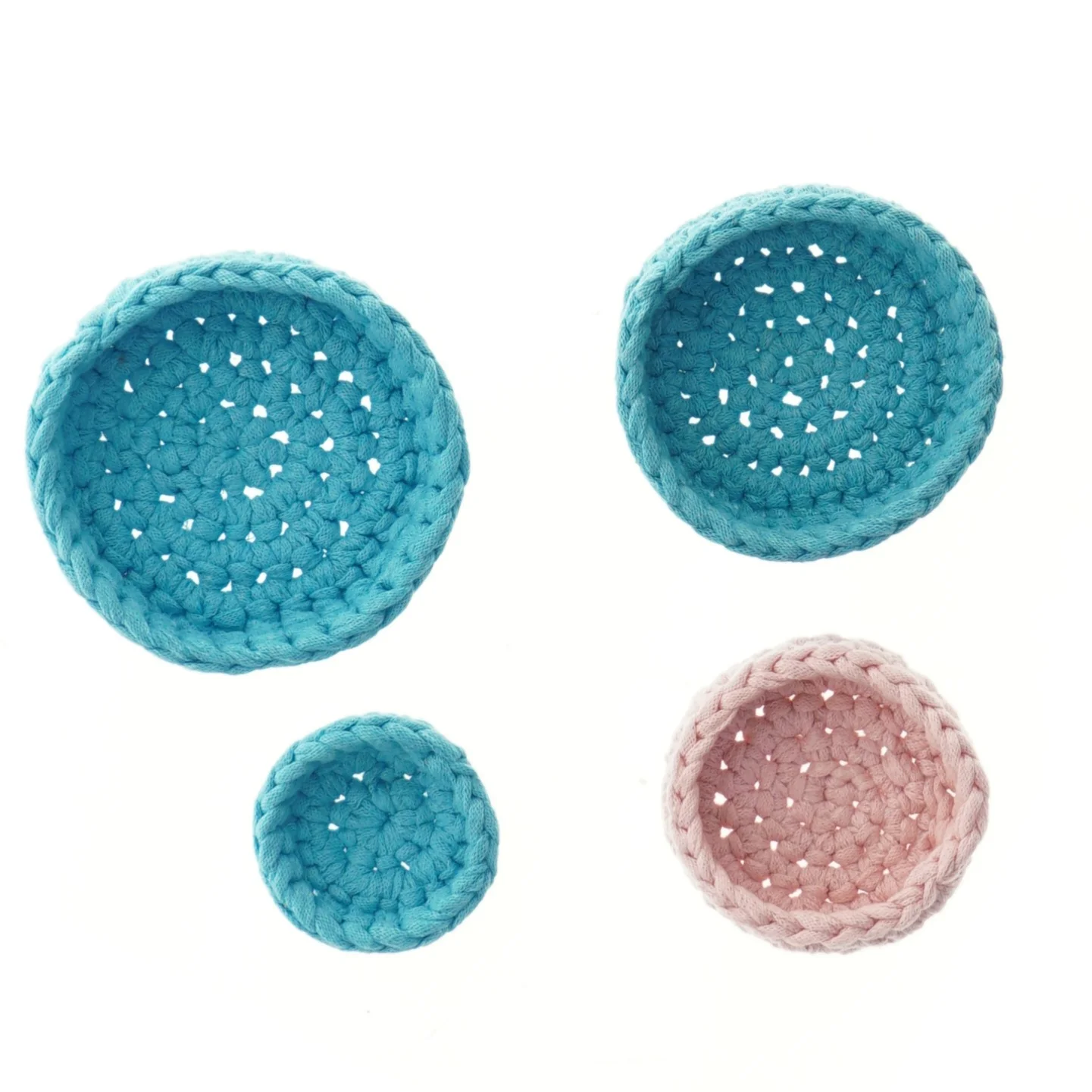 Hæklede kurve (str. Ø 7 & 9 & 10,5 & 11,5 cm)