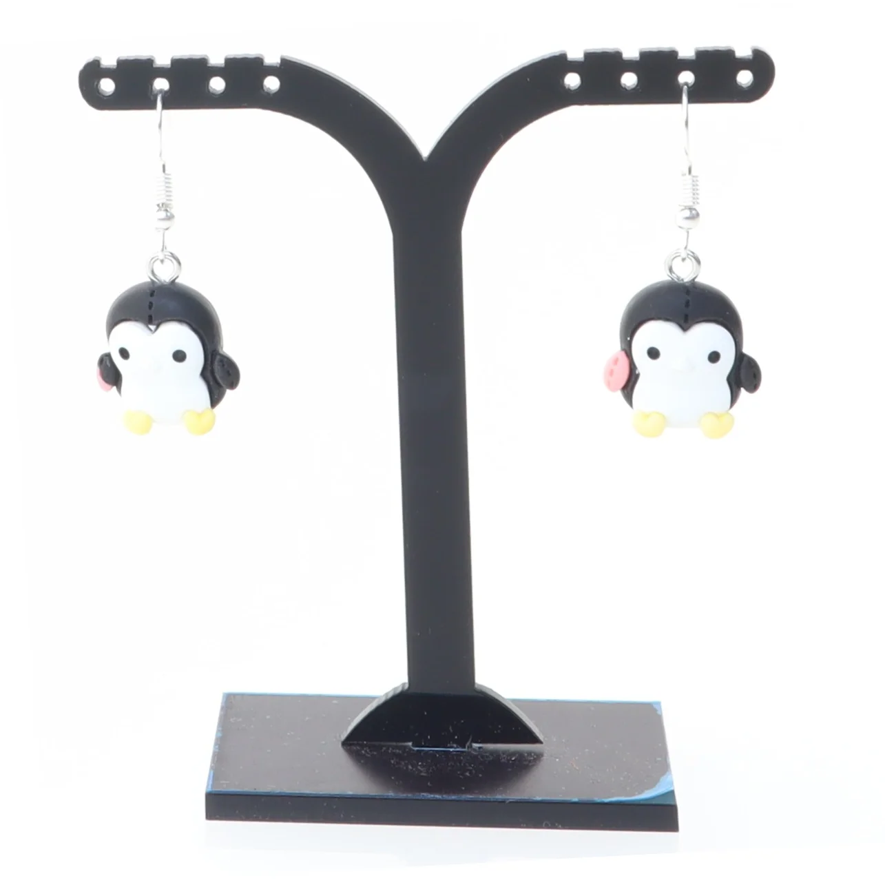 Øreringe med pingvinmotiv (str. 1,5 cm)