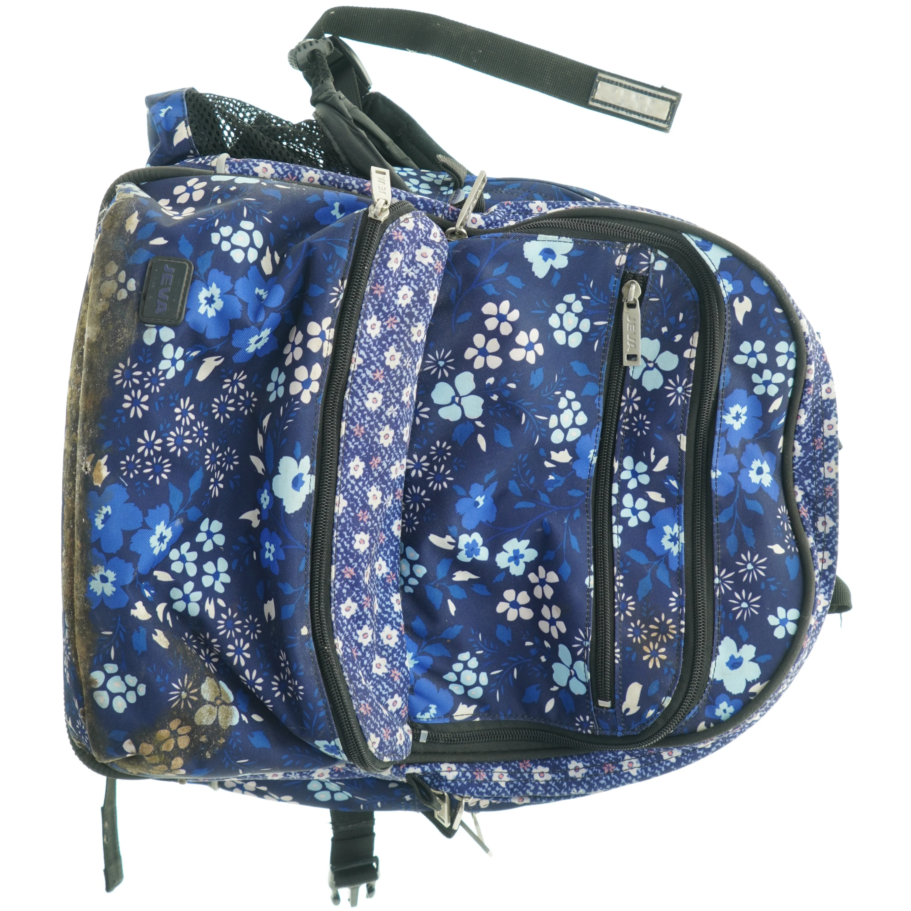 Blomstermønstret rygsæk (str. 40 x 34 cm)