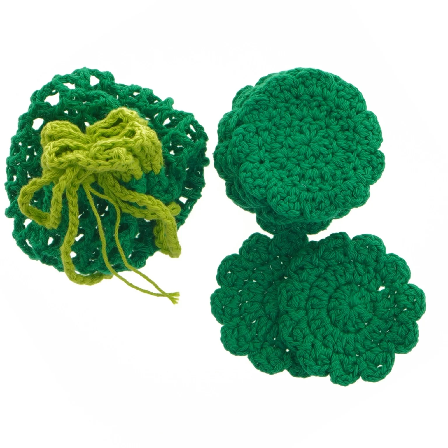 Hæklede bordskånere (str. Ø 7 cm 15 cm)