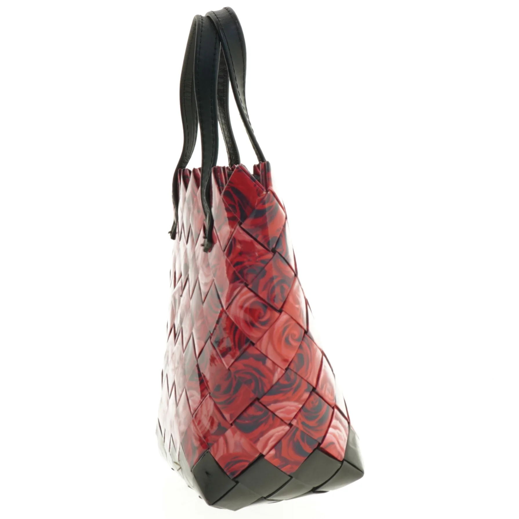 Flettet damehåndtaske (str. 15 x 16 cm)