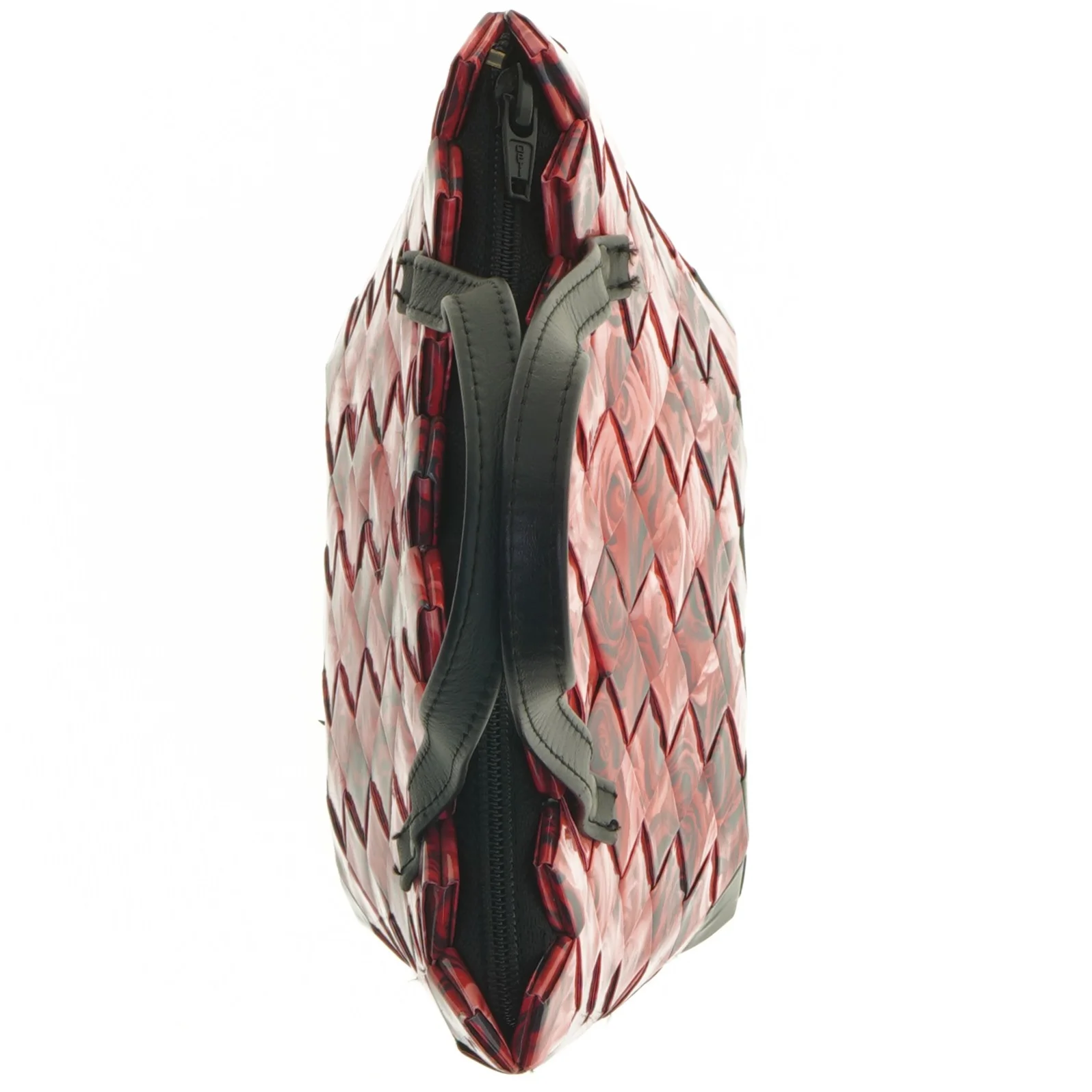 Flettet damehåndtaske (str. 15 x 16 cm)