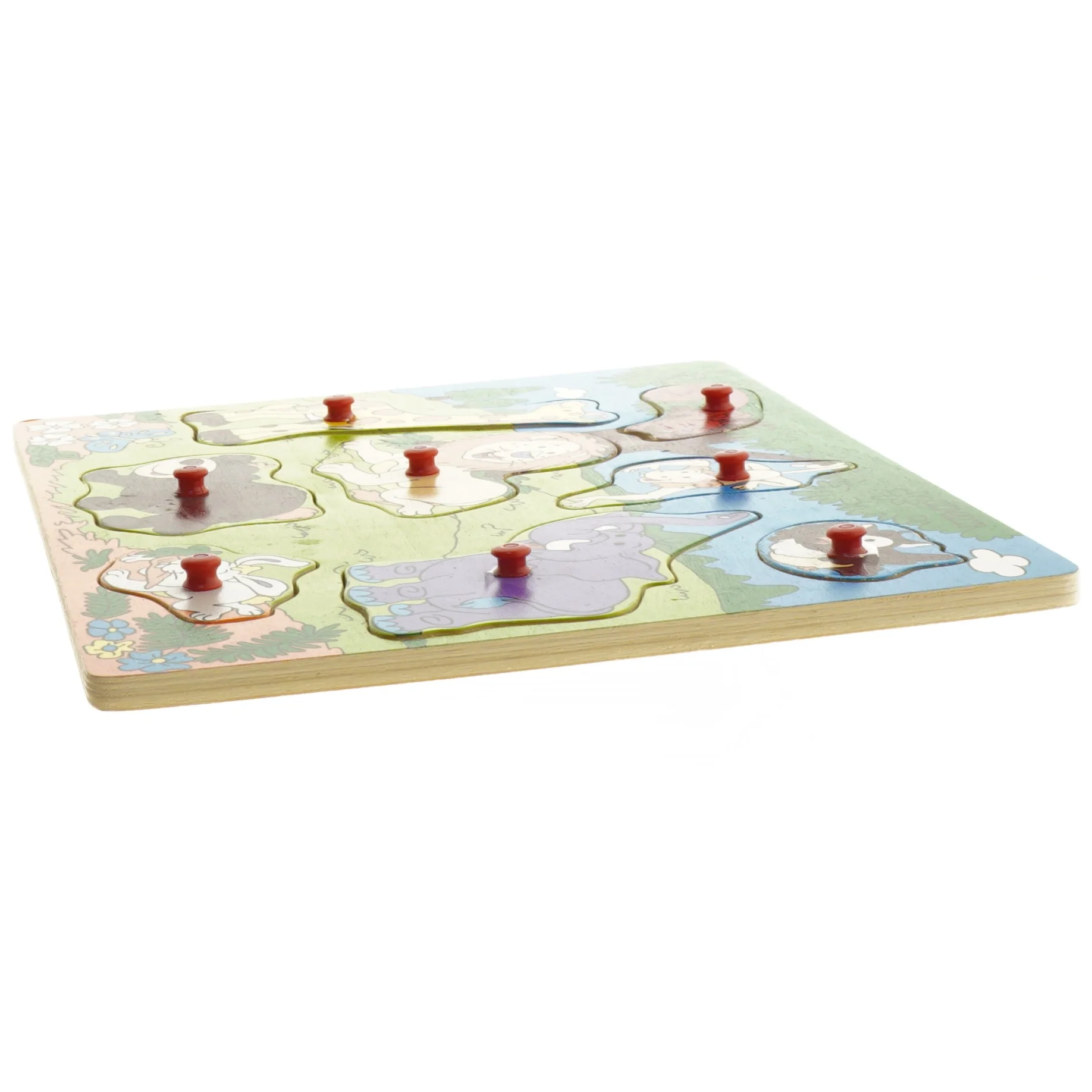 Træpuslespil med dyremotiver (str. 30 x 22 cm)