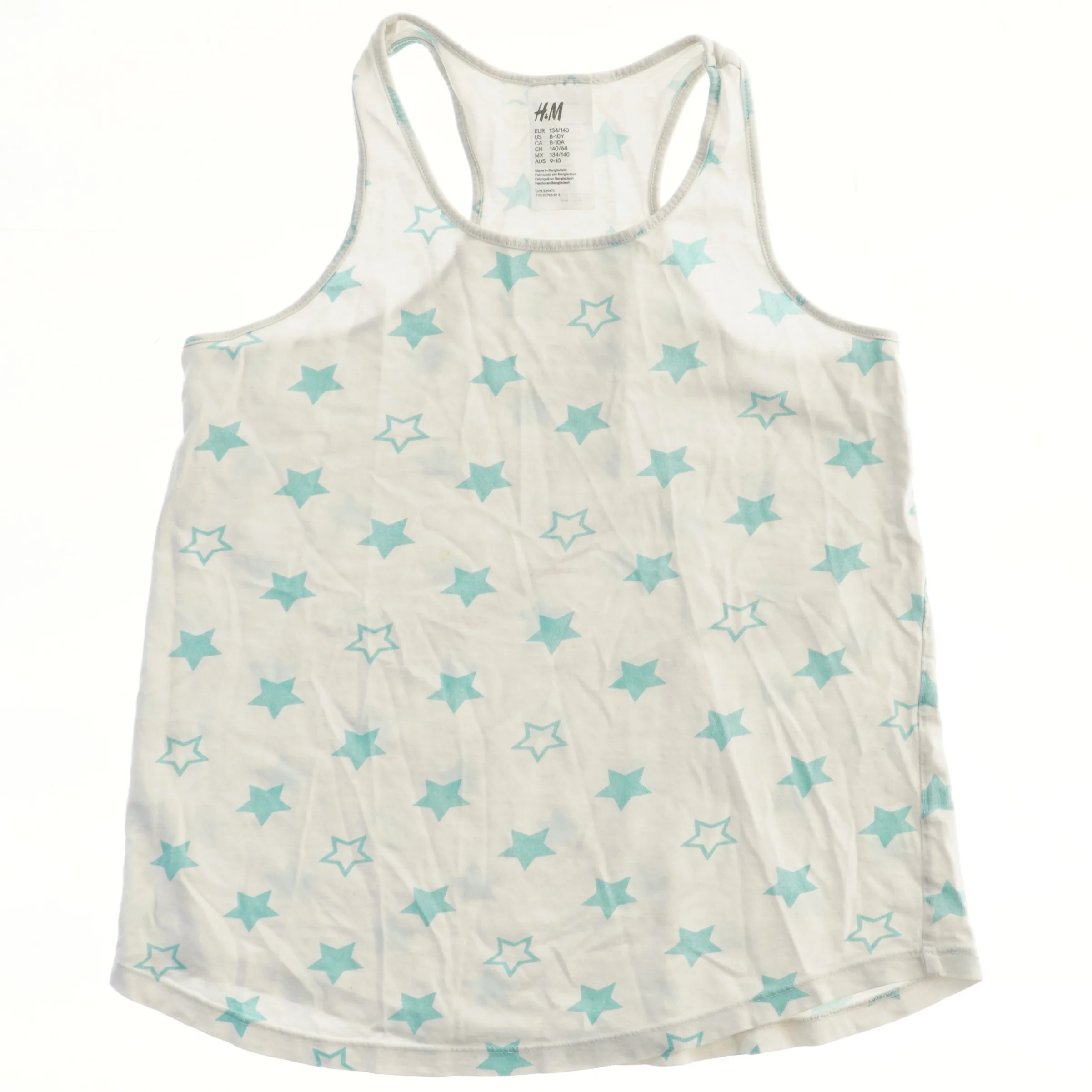 Hvid tanktop med stjernemønster fra H&M (str. 134)