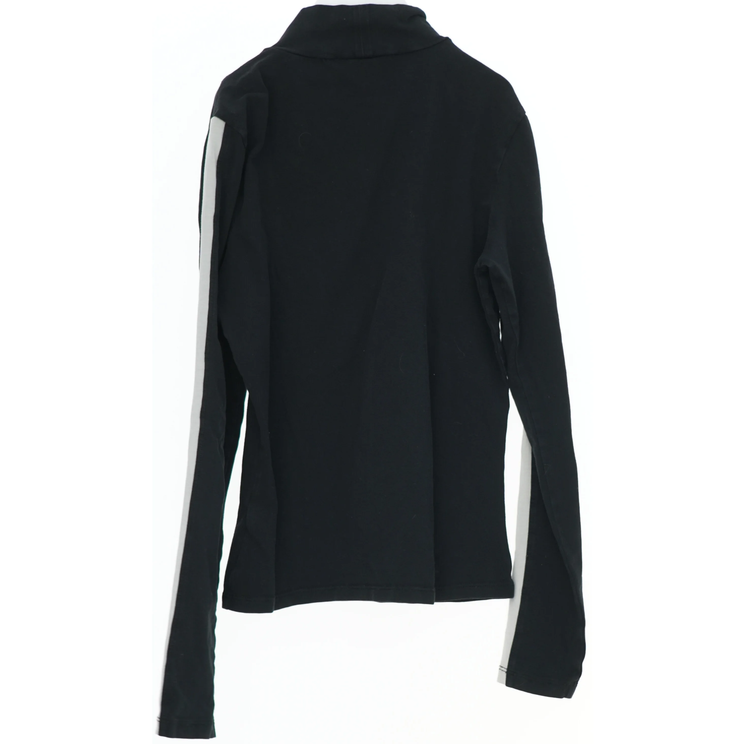 Langærmet sort bluse med striber fra Monki (str. XS)