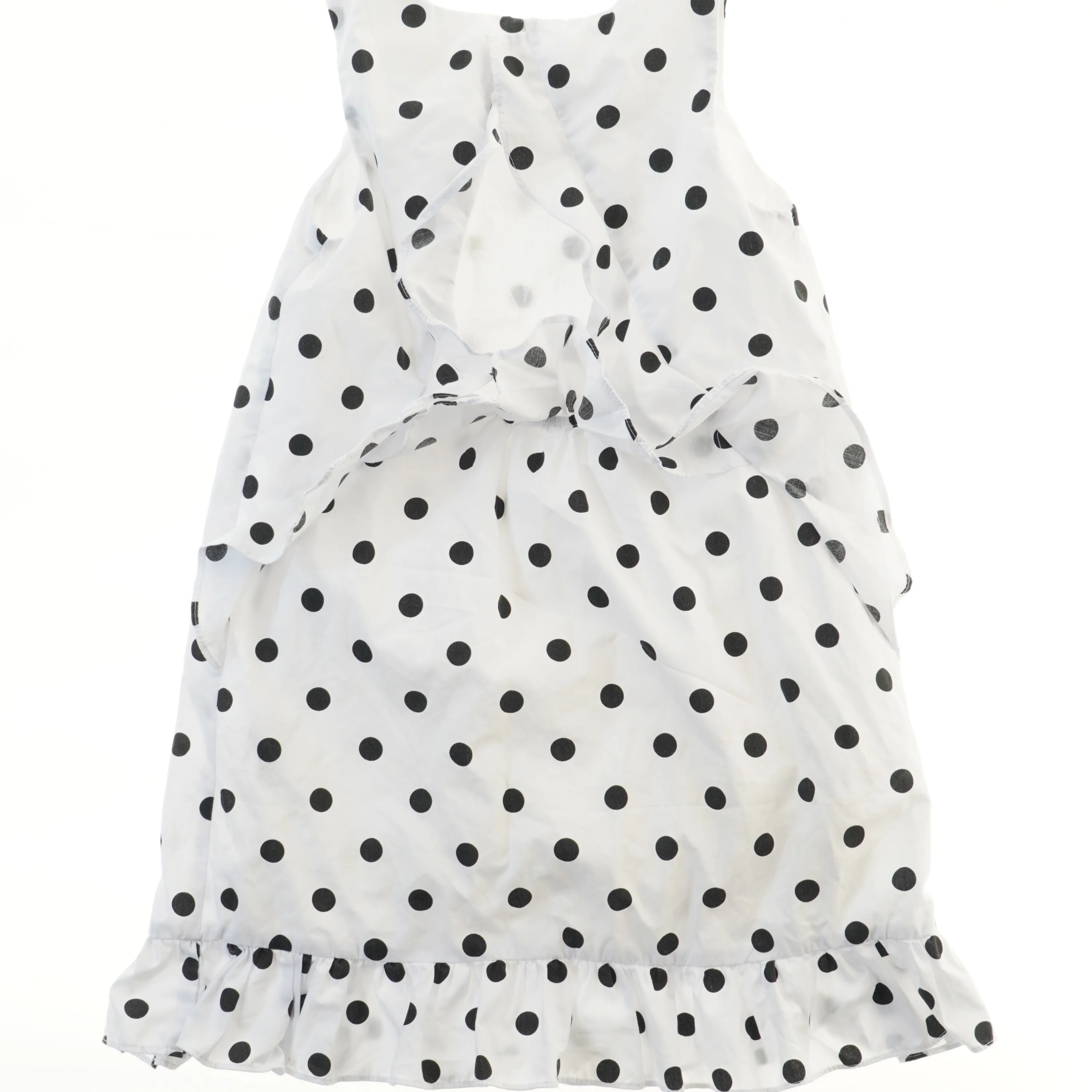 Prikket kjole med flæser fra Zara (str. 140)