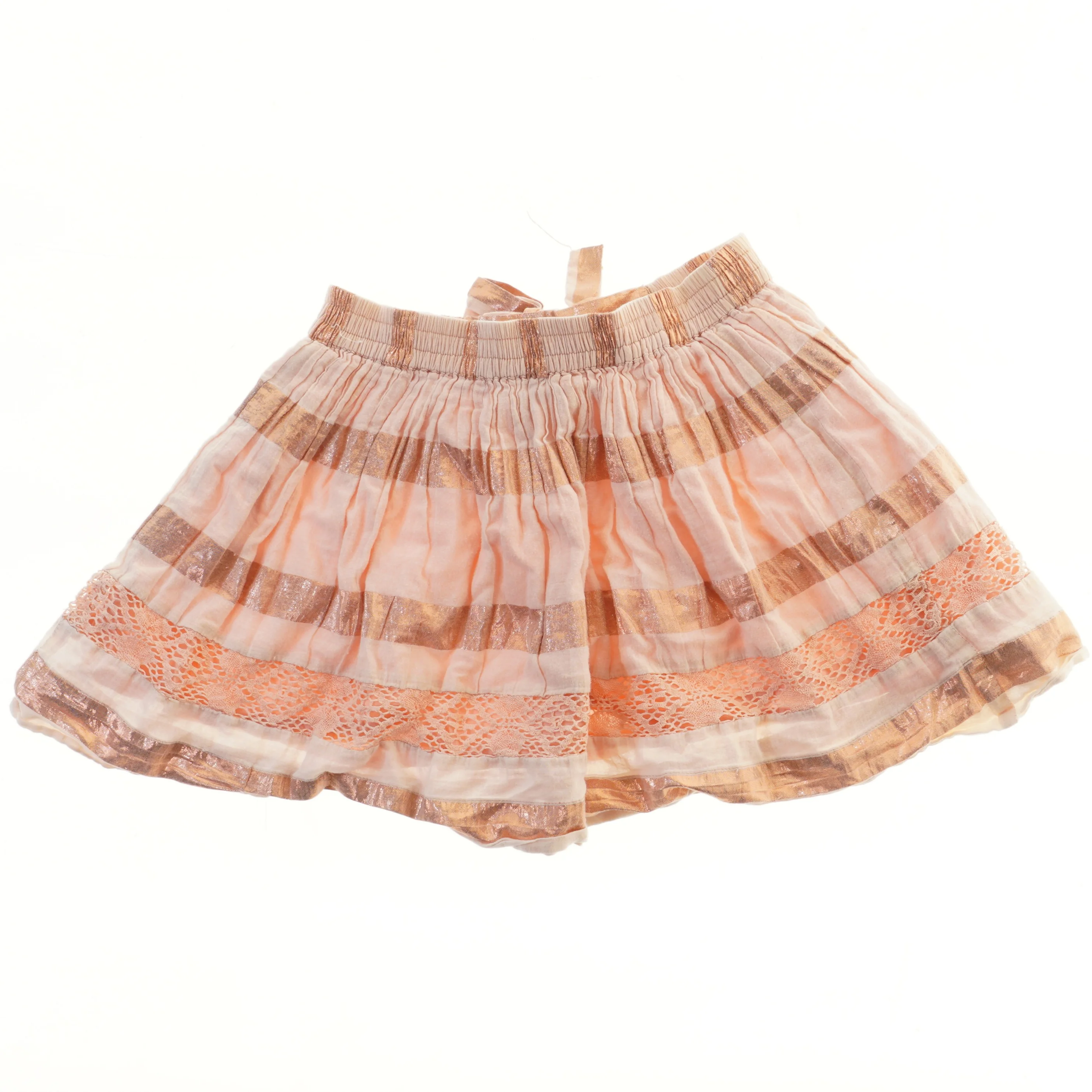 Piget nederdel med bånd (str. 128)