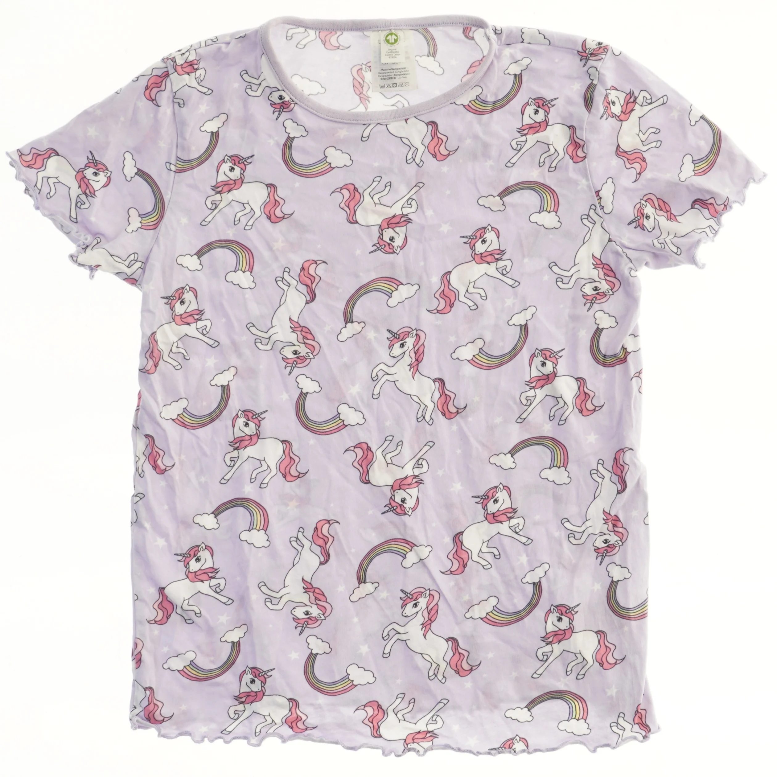 T-shirt med enhjørninge og regnbueprint fra Lindex (str. 122)