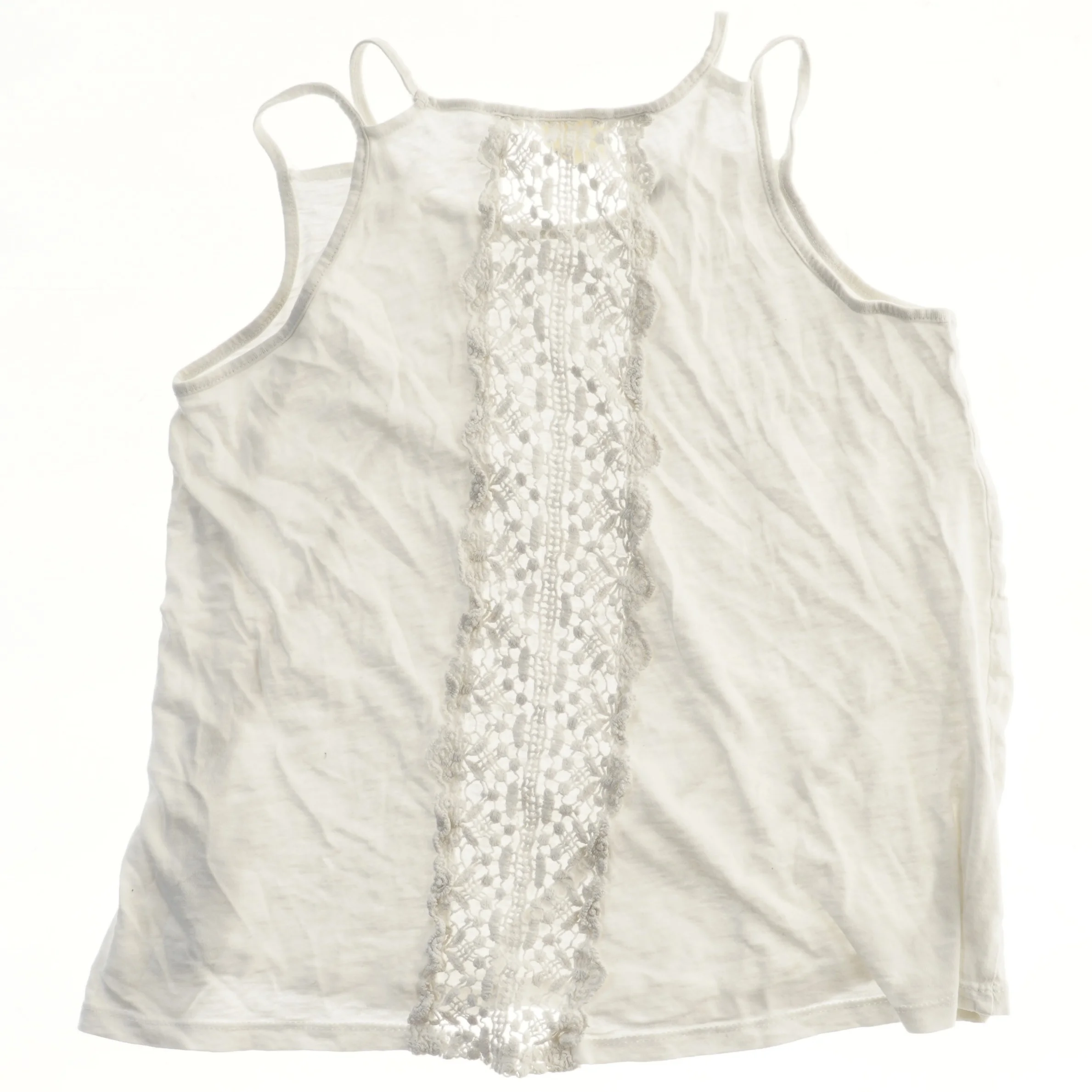 Hvid top med blondedetaljer fra Zara Girls (str. 140)