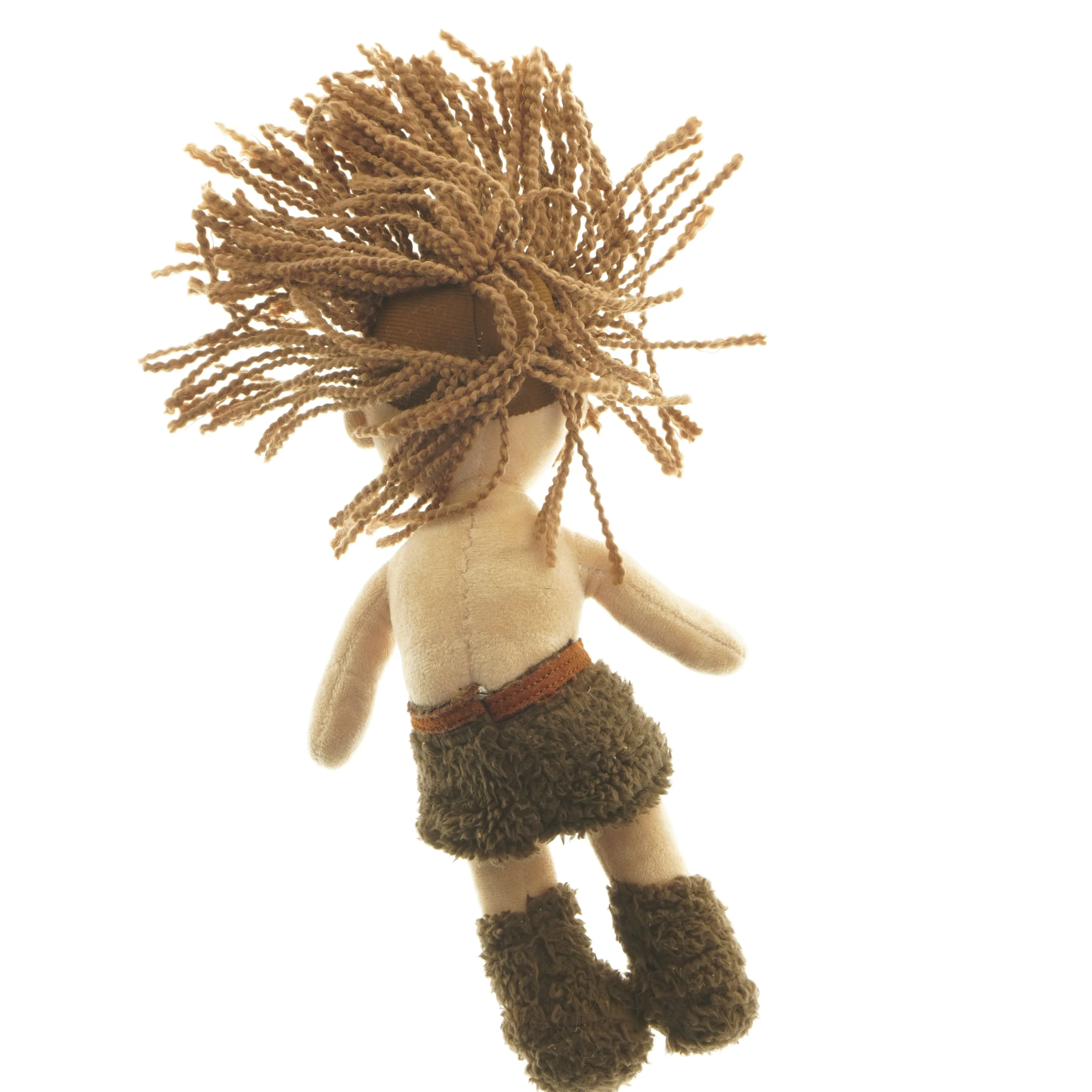 Plysdukke med retro tøj (str. 32 cm)