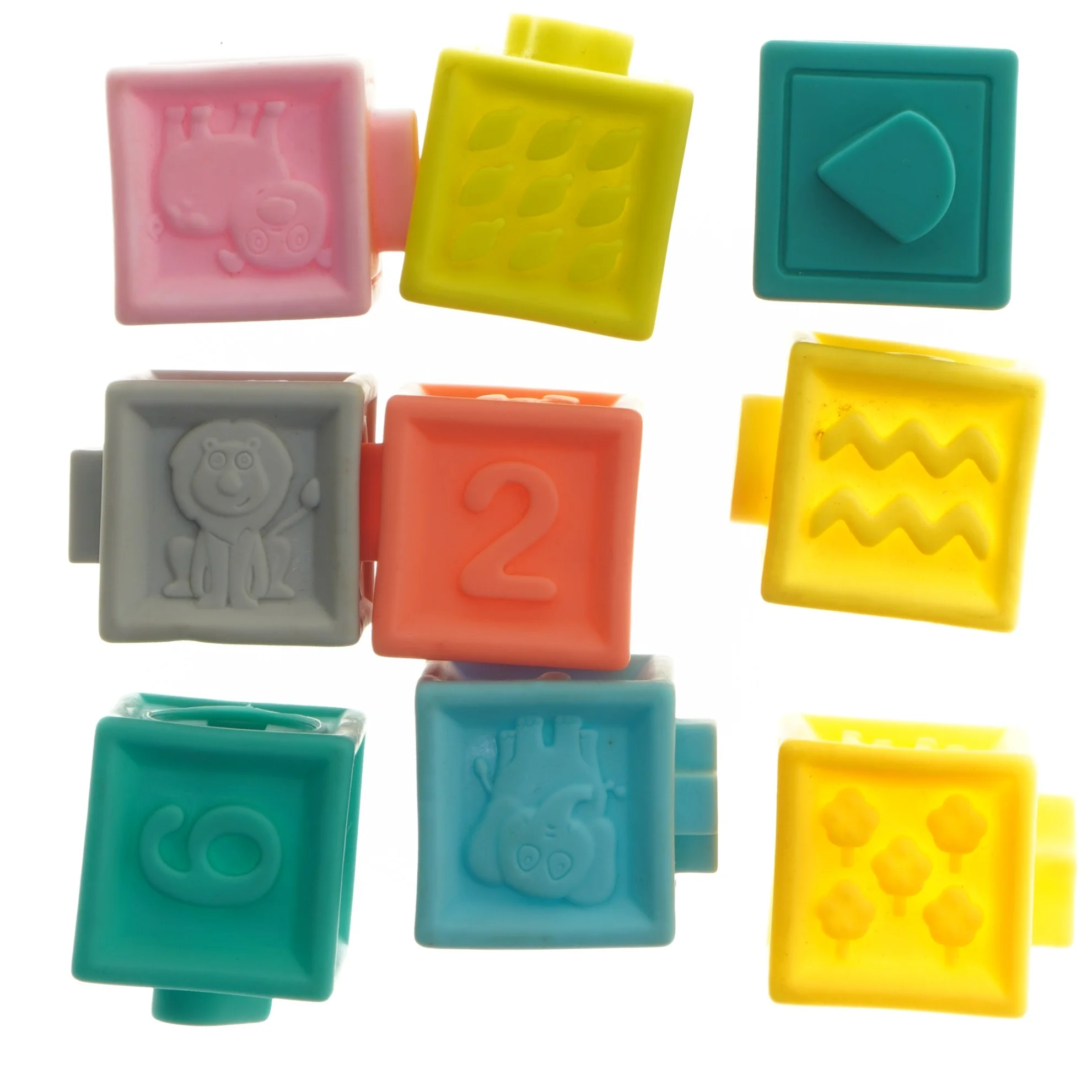 Byggeklodser med motiv og tal (str. 5,5x5,5 cm)