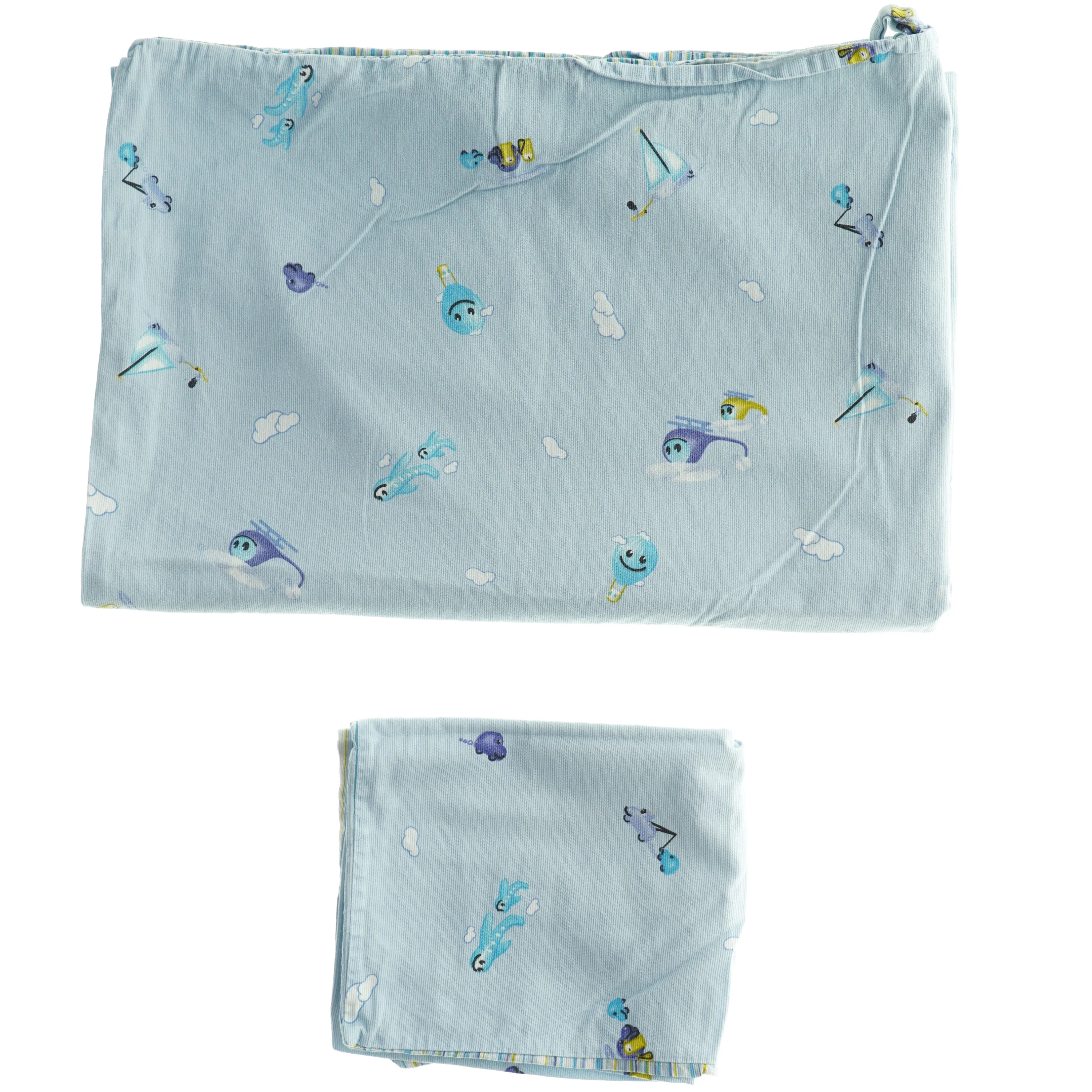 Baby sengetøj  med dyreprint som nyt  (str. 42 x 36 cm 90 x 120 cm)