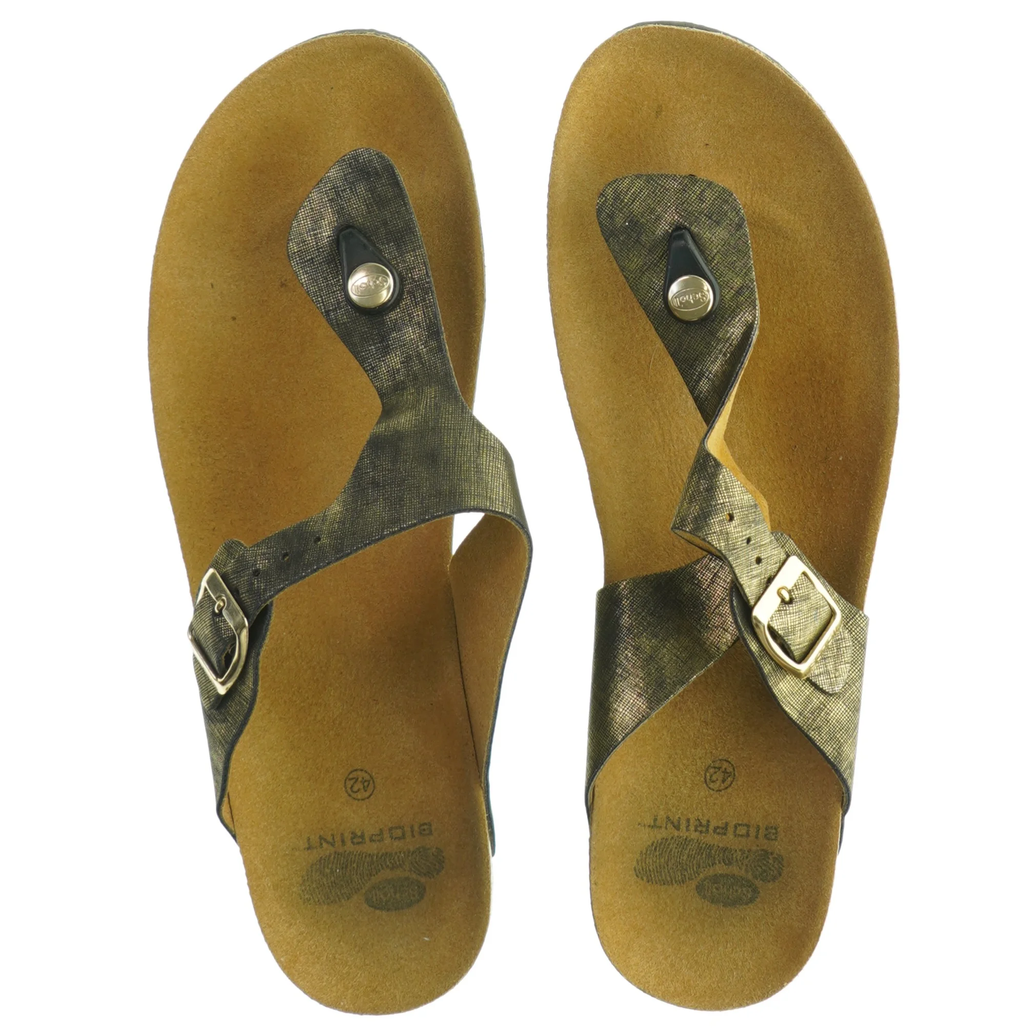 Sorte/ guld  sandaler fra Bioprint (str. 42)