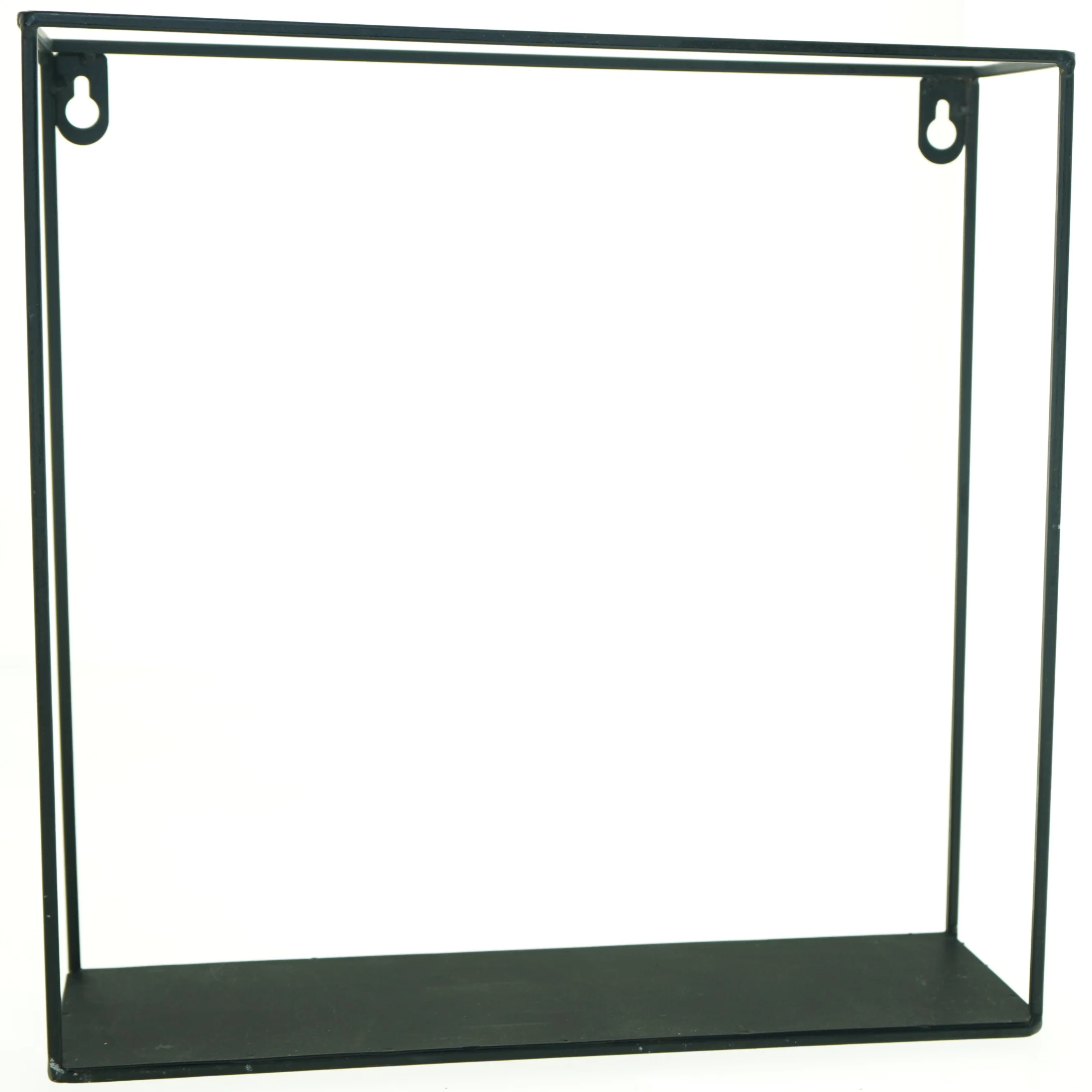 Sort metalhylde til ophæng (str. 30 x 30 x 10 cm)