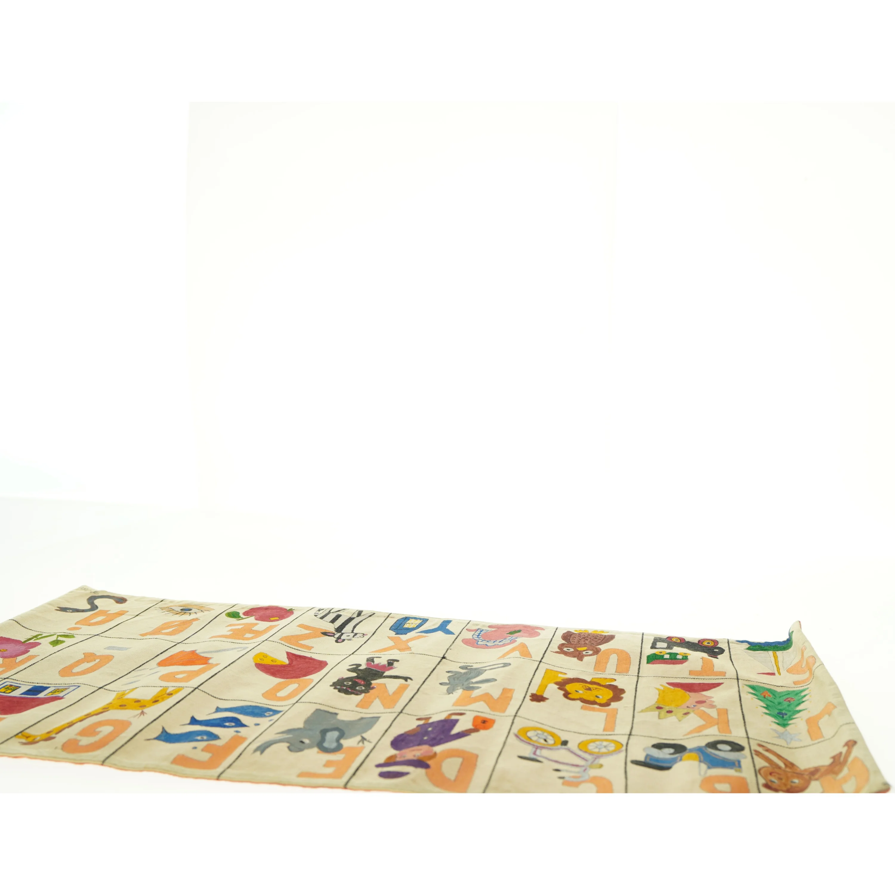 Børnetæppe med ABC-motiv (str. 64 x 34 cm)