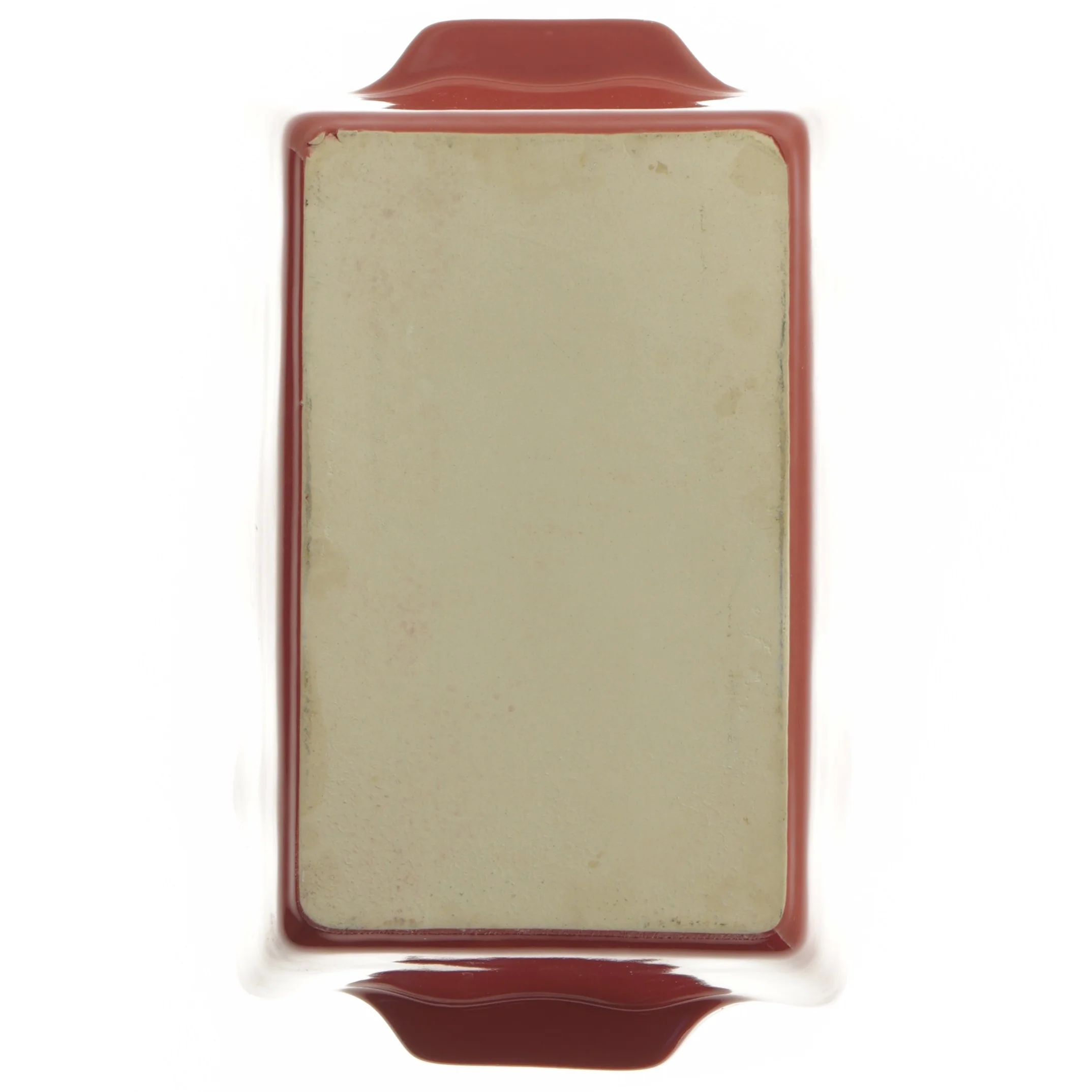 Rød keramik fad (str. 7,5x24x16 cm)