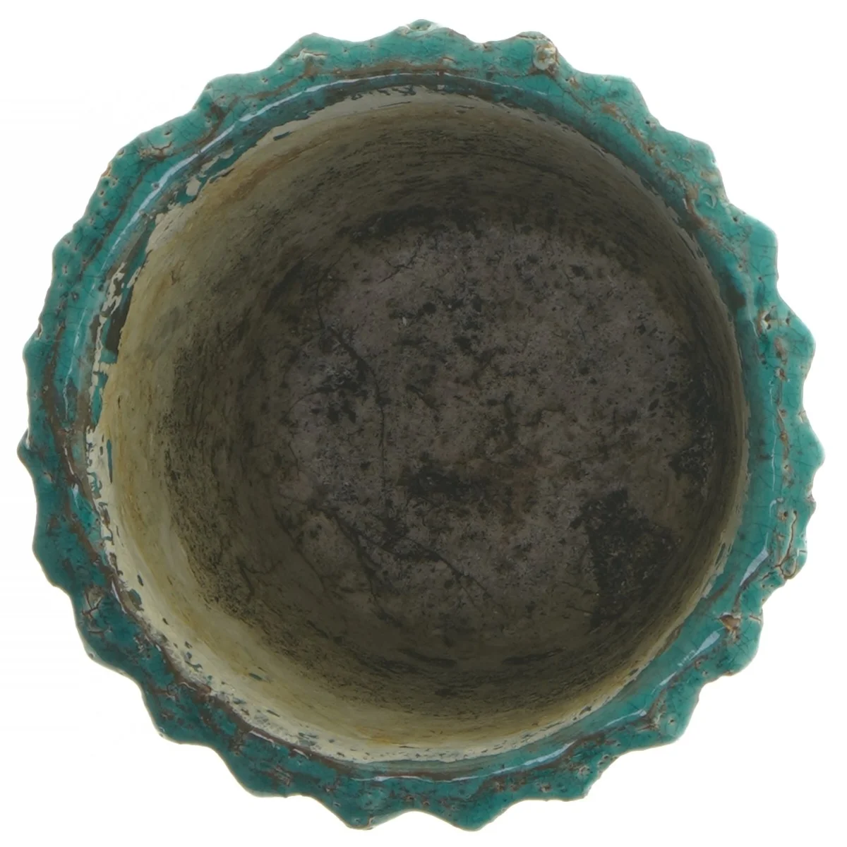 Turkis urtepotteskuler (str. Ø 12,5 cm længde 12 cm)