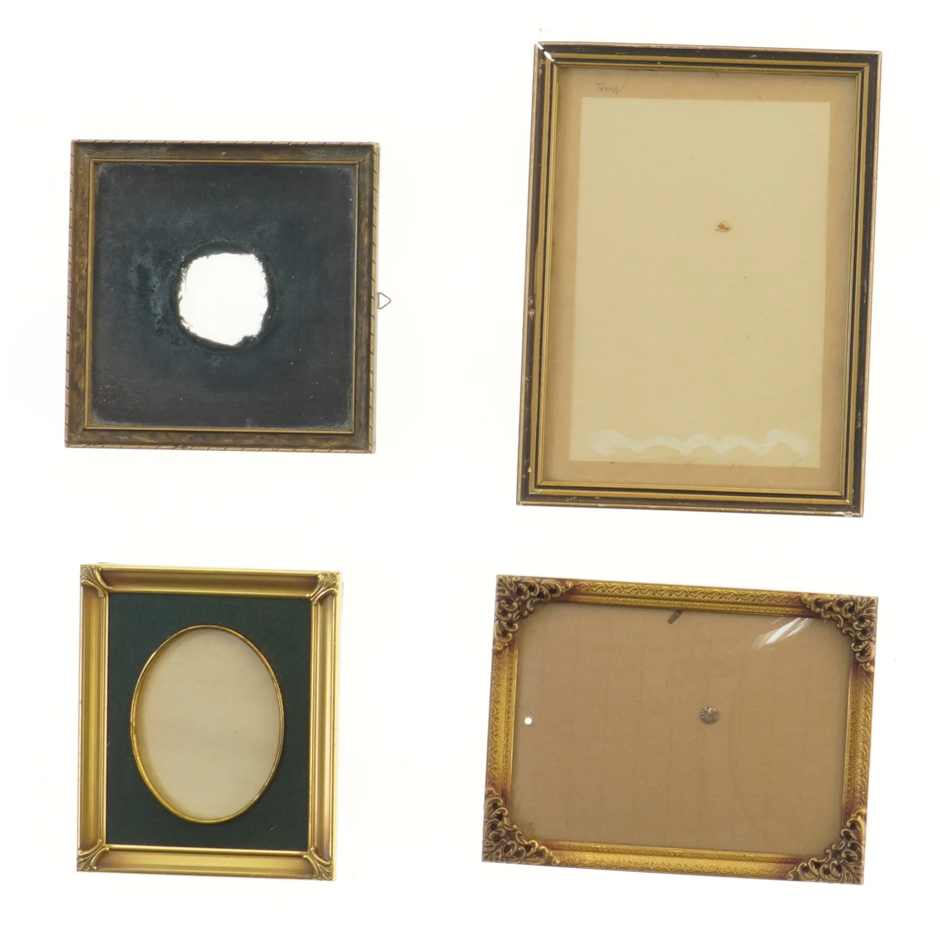 Gamle billedrammer (str. 4 stk 20-13,5 cm)