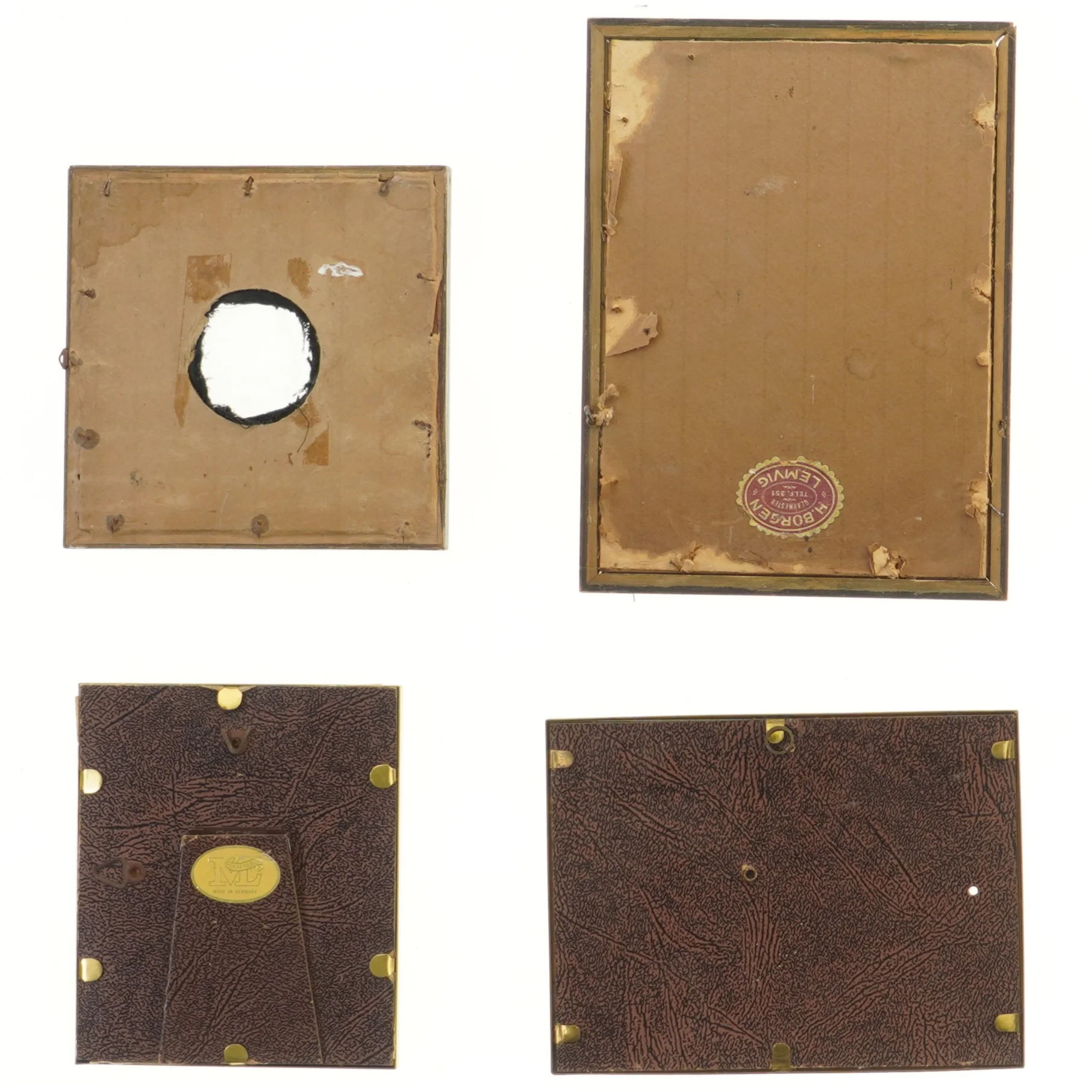 Gamle billedrammer (str. 4 stk 20-13,5 cm)