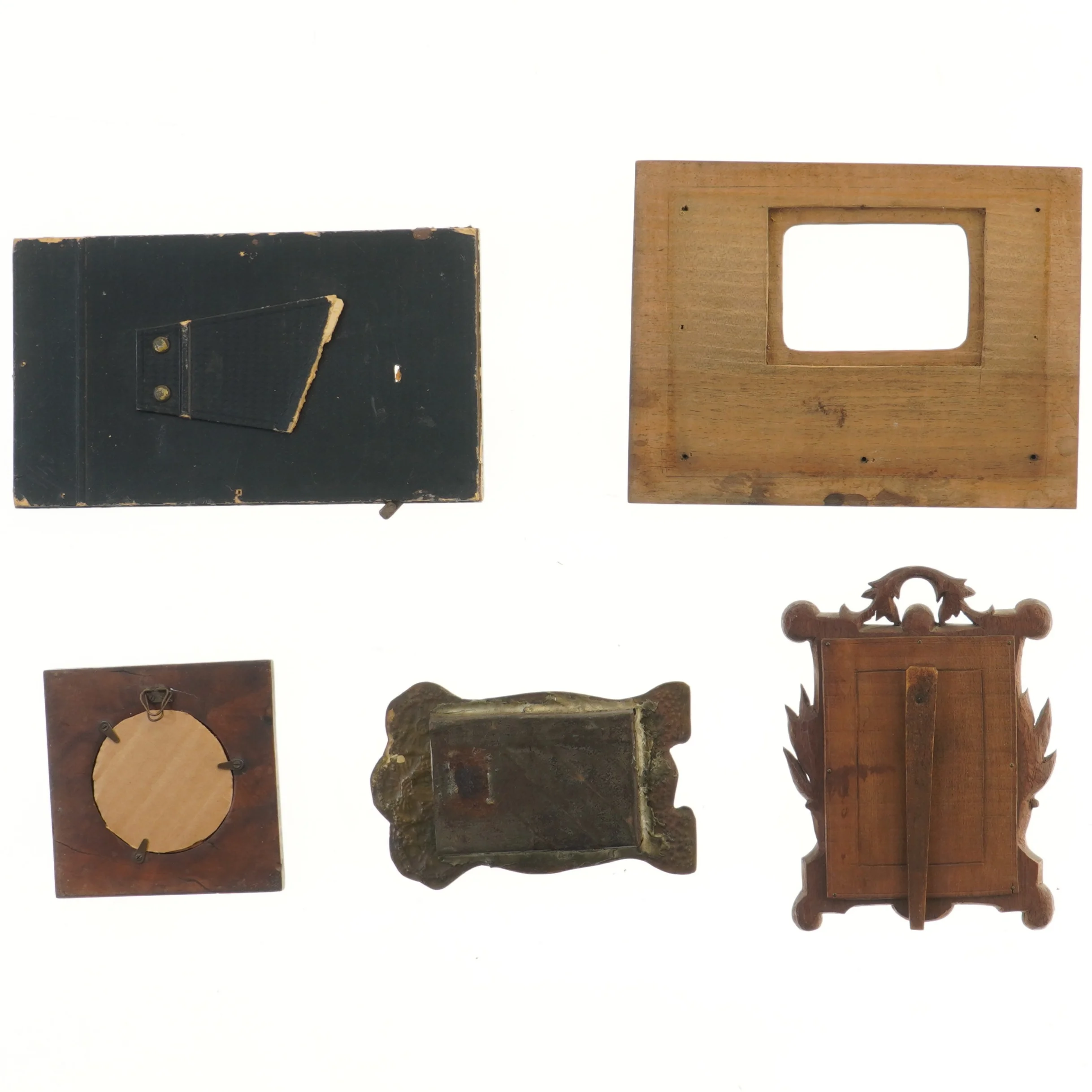 Sæt af 5 antikke billedrammer (str. 5 stk 11-22,5 cm)